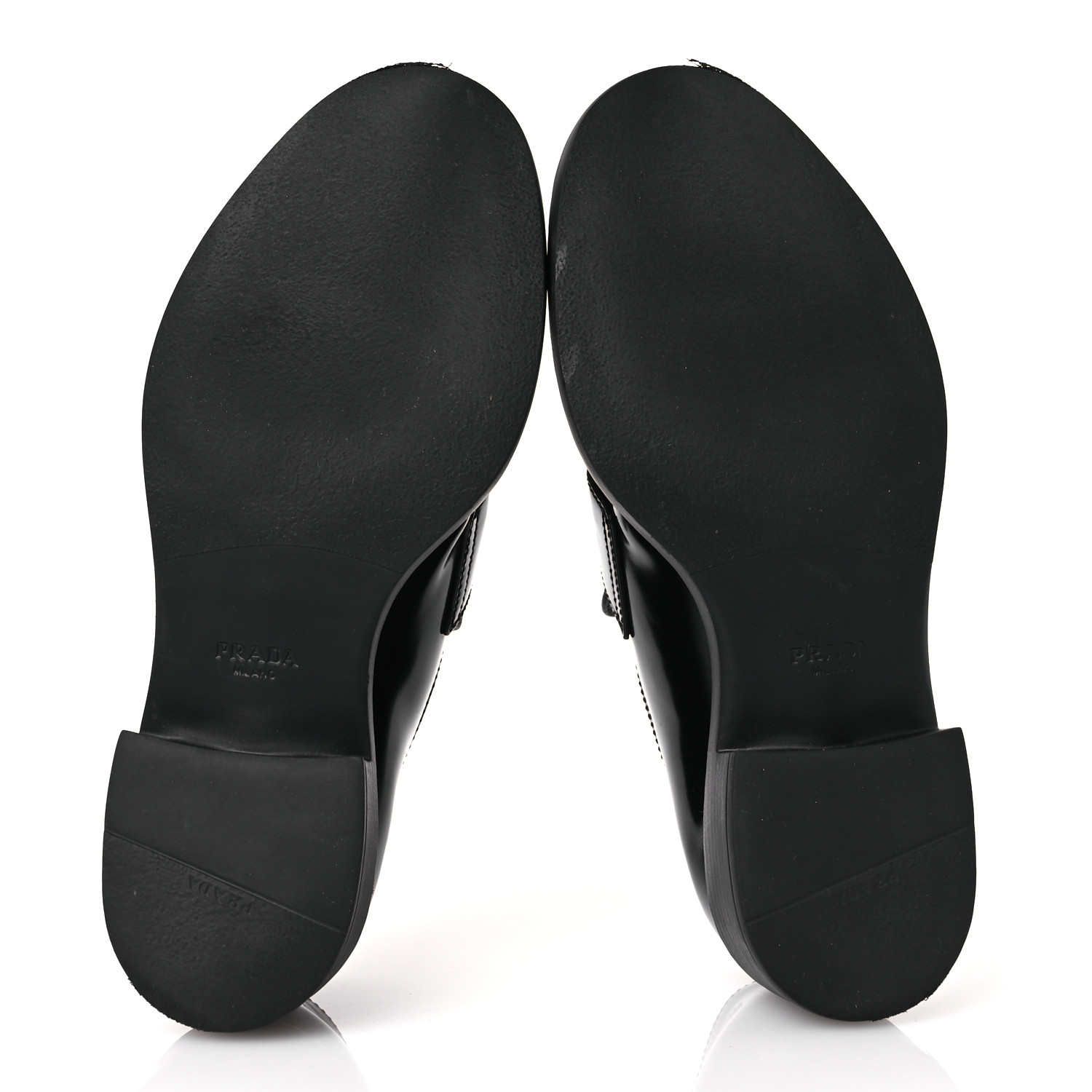 Louis様　PRADA PRADA Spazzolato Metal Triangle Logo 50mm Loafers 39 Black