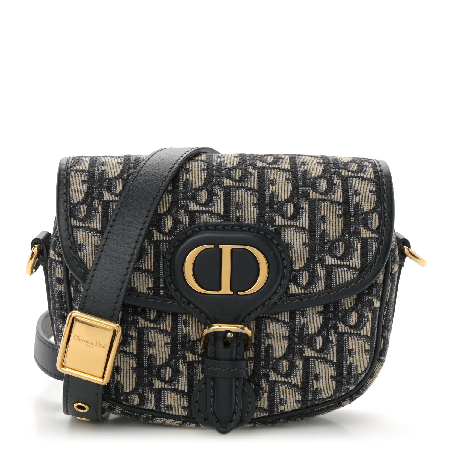 CHRISTIAN DIOR Oblique Small Bobby Flap Blue 1642461