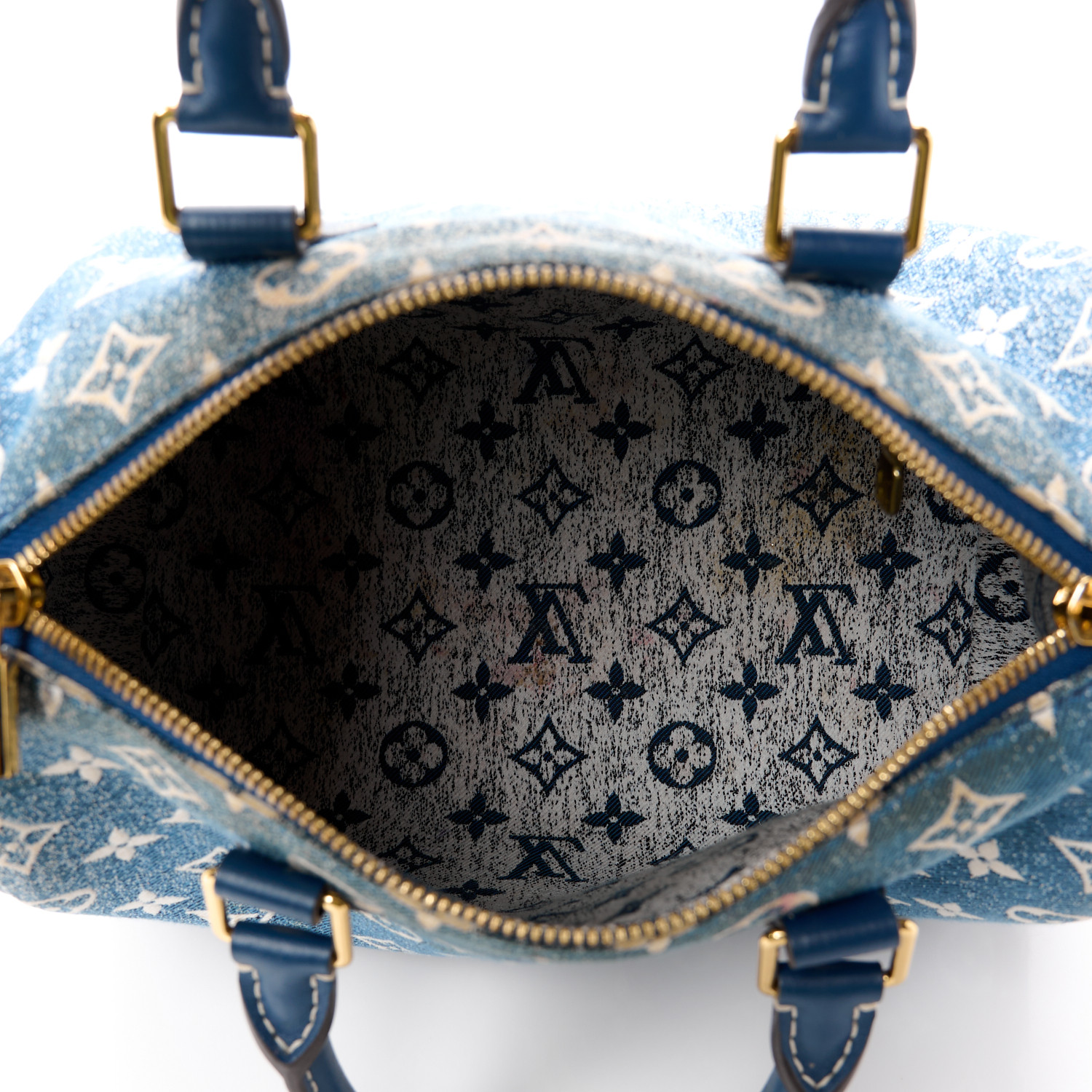 LOUIS VUITTON Monogram Jacquard Denim Speedy Bandouliere 25