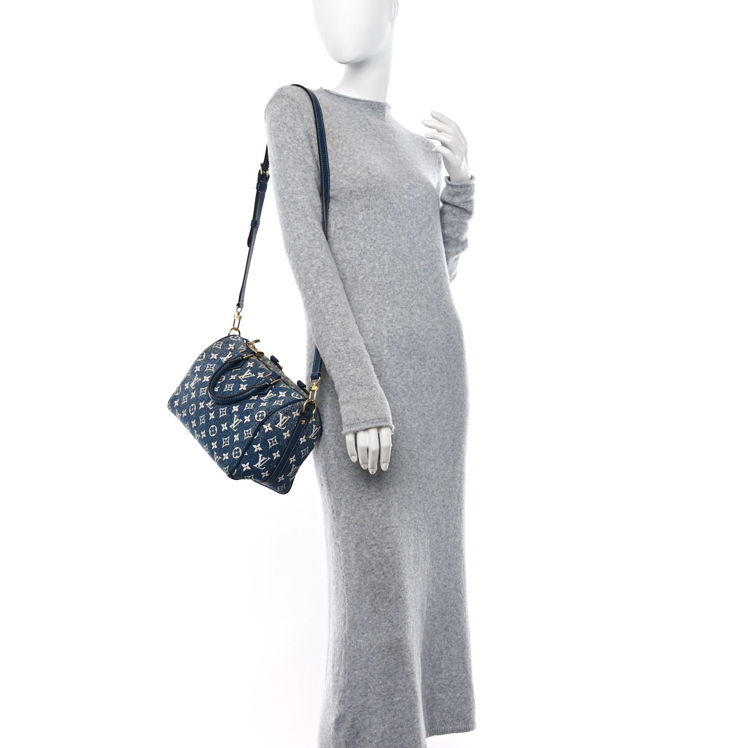 ルイ・ヴィトン LOUIS VUITTON Monogram Jacquard Denim Speedy Bandouliere 25