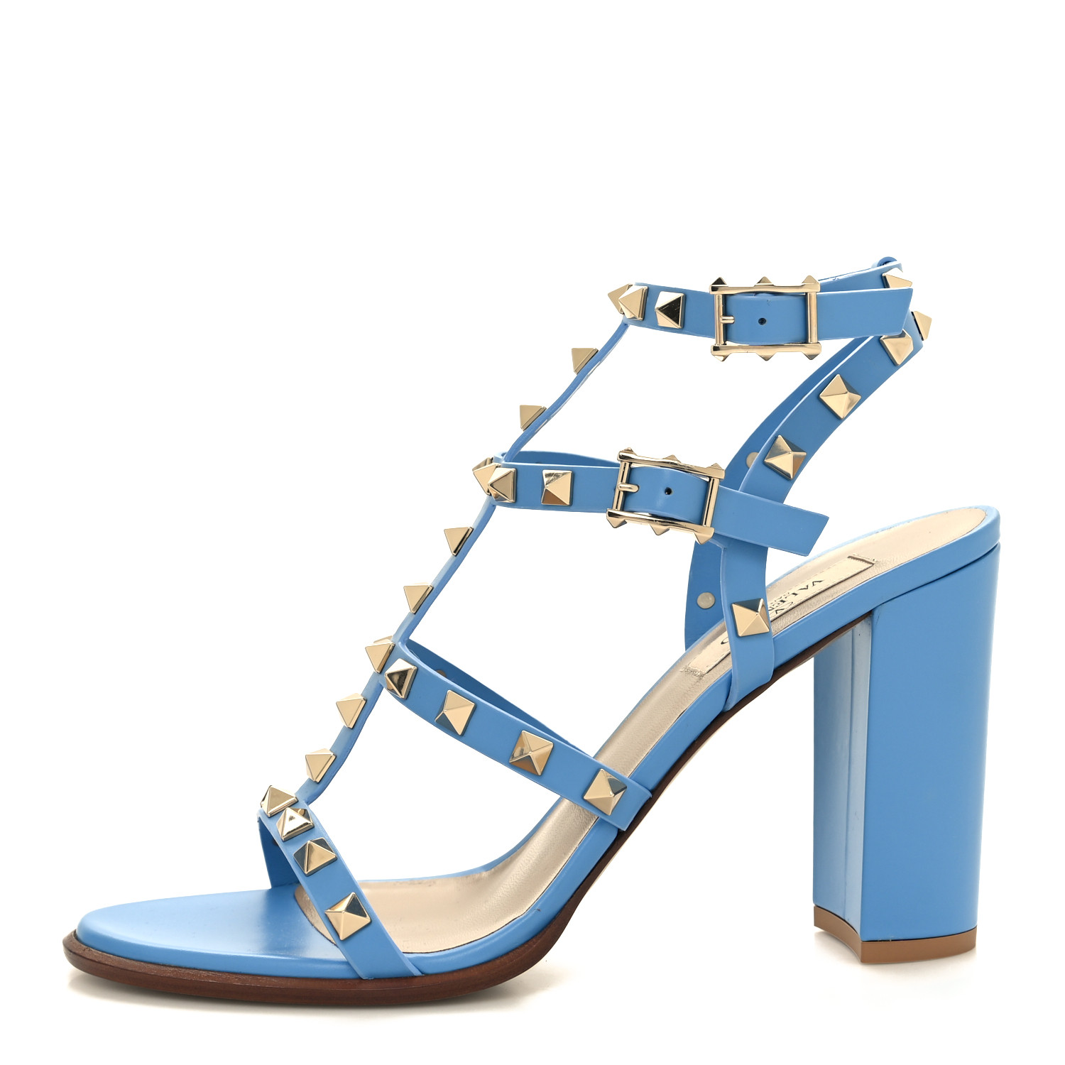 VALENTINO GARAVANI Nappa Rockstud 90mm Caged Sandals 38.5