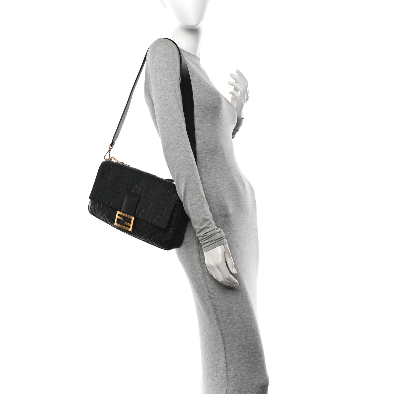 FENDIバケハ　yuu FENDI Fabric Jacquard Paillettes Vitello Seta FF 1974