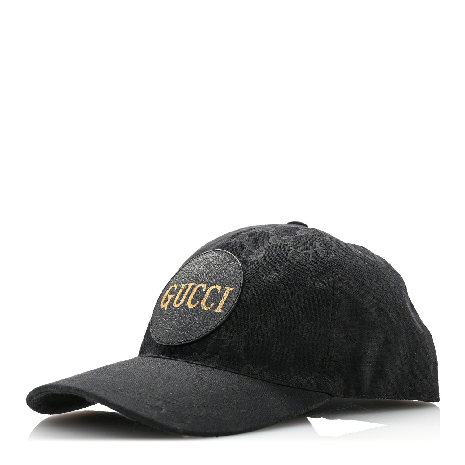 GUCCI Monogram Textured Dollar Calfskin Zeno Baseball Hat S