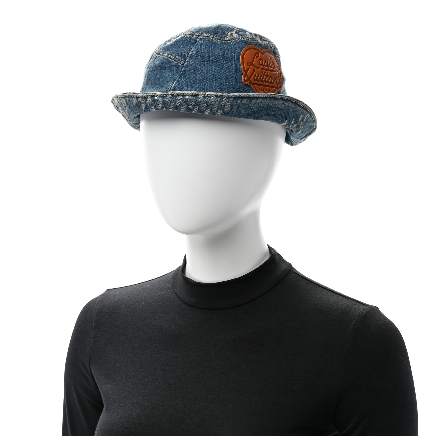 マル　LOUIS VUITTON NIGO ユニセックス　ハット　デニム LOUIS VUITTON x NIGO Monogram Denim LV Made Bucket Hat M