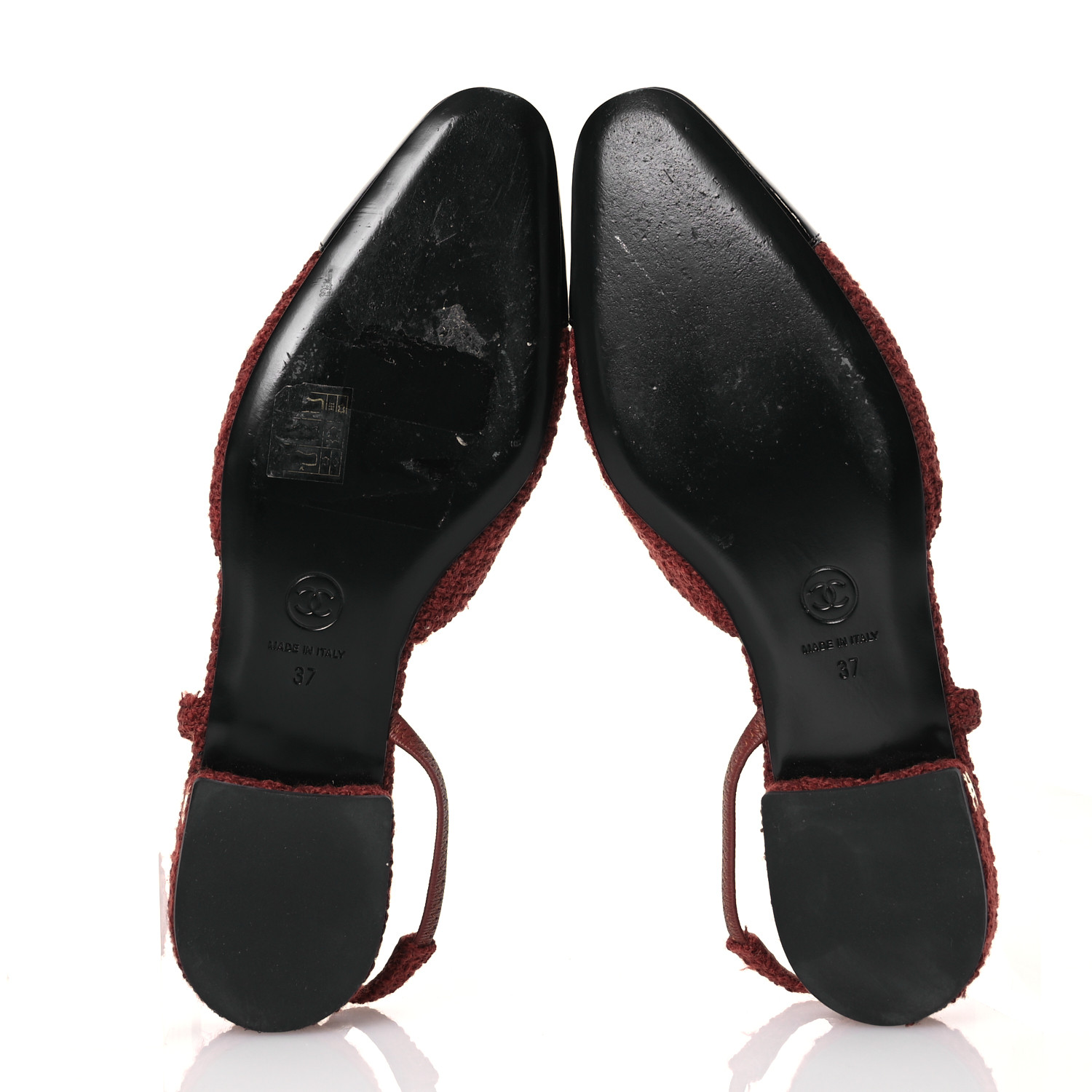 her lip to Tweed Slingback Flats パンプス37