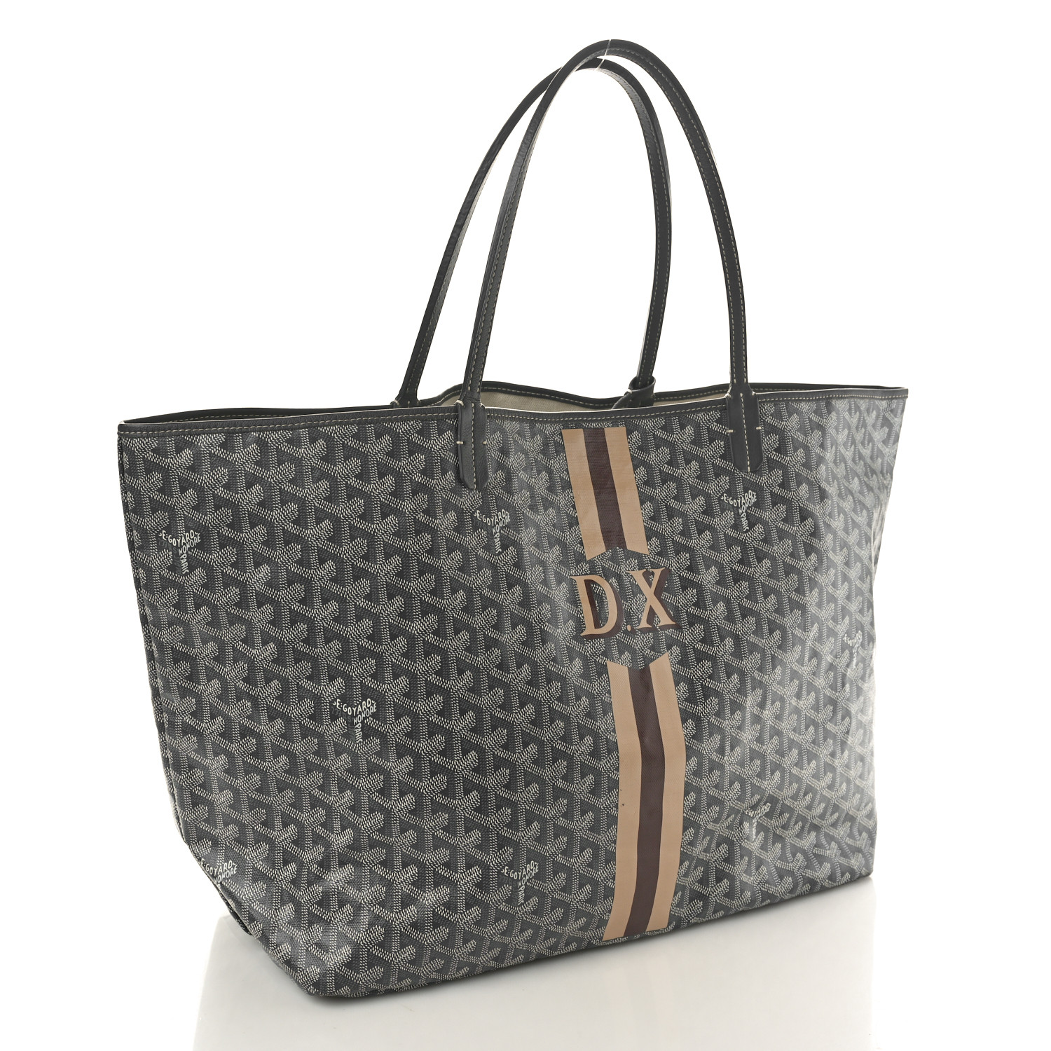 Goyard グレー サンルイ GM Goyard Grey Goyardine Coated Canvas and Leather Saint Louis