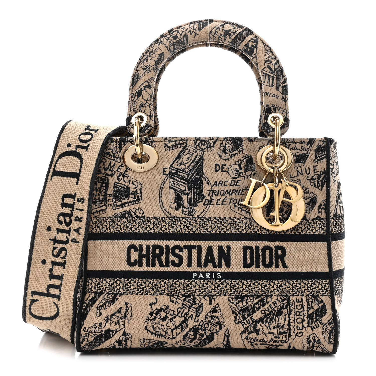 すぐ届く！DIOR LADY D-LITE ミディアムバッグ Plan de Paris 3b30a78f4df336666c1e3ea9a2358b