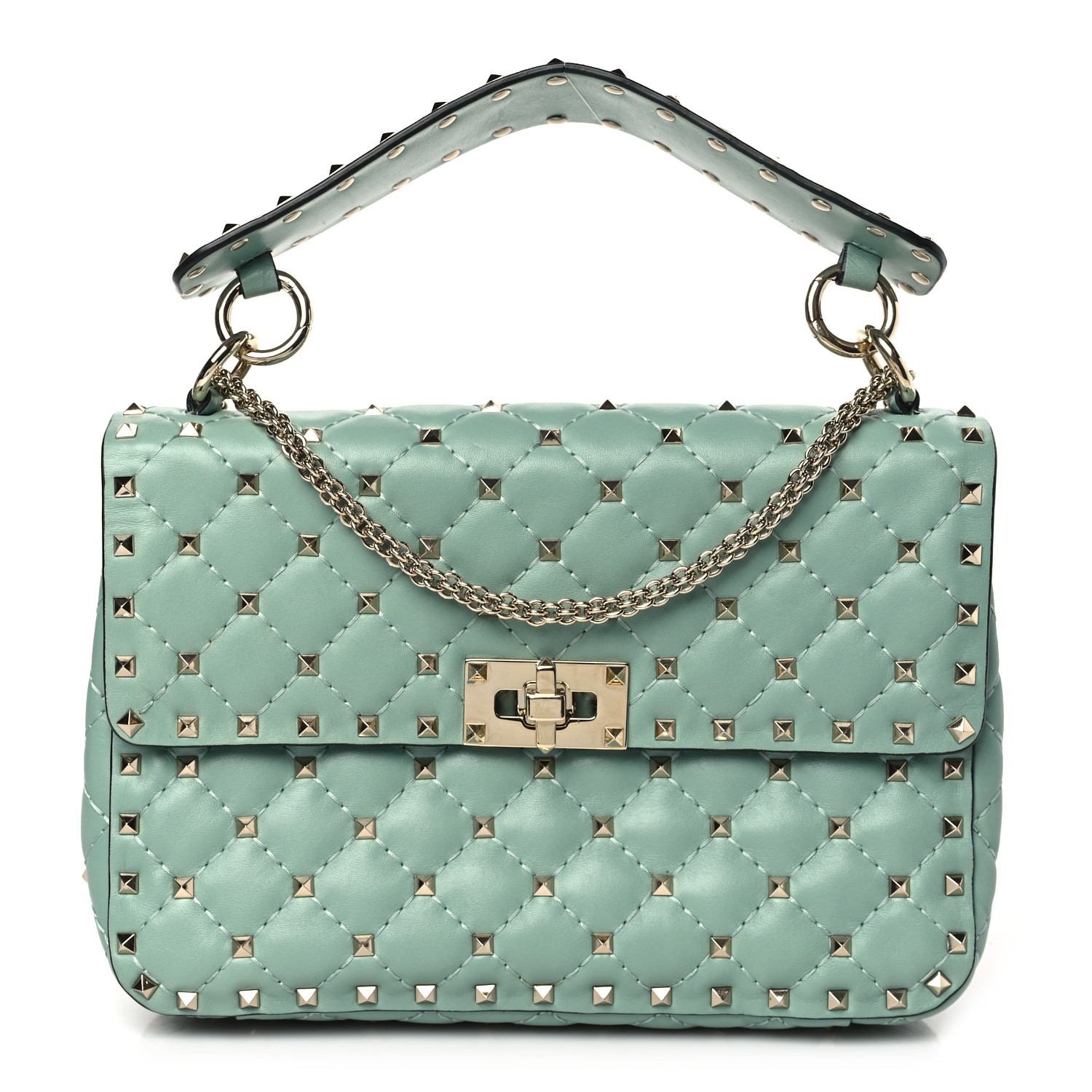 VALENTINO GARAVANI Nappa Medium Rockstud Spike Shoulder Bag