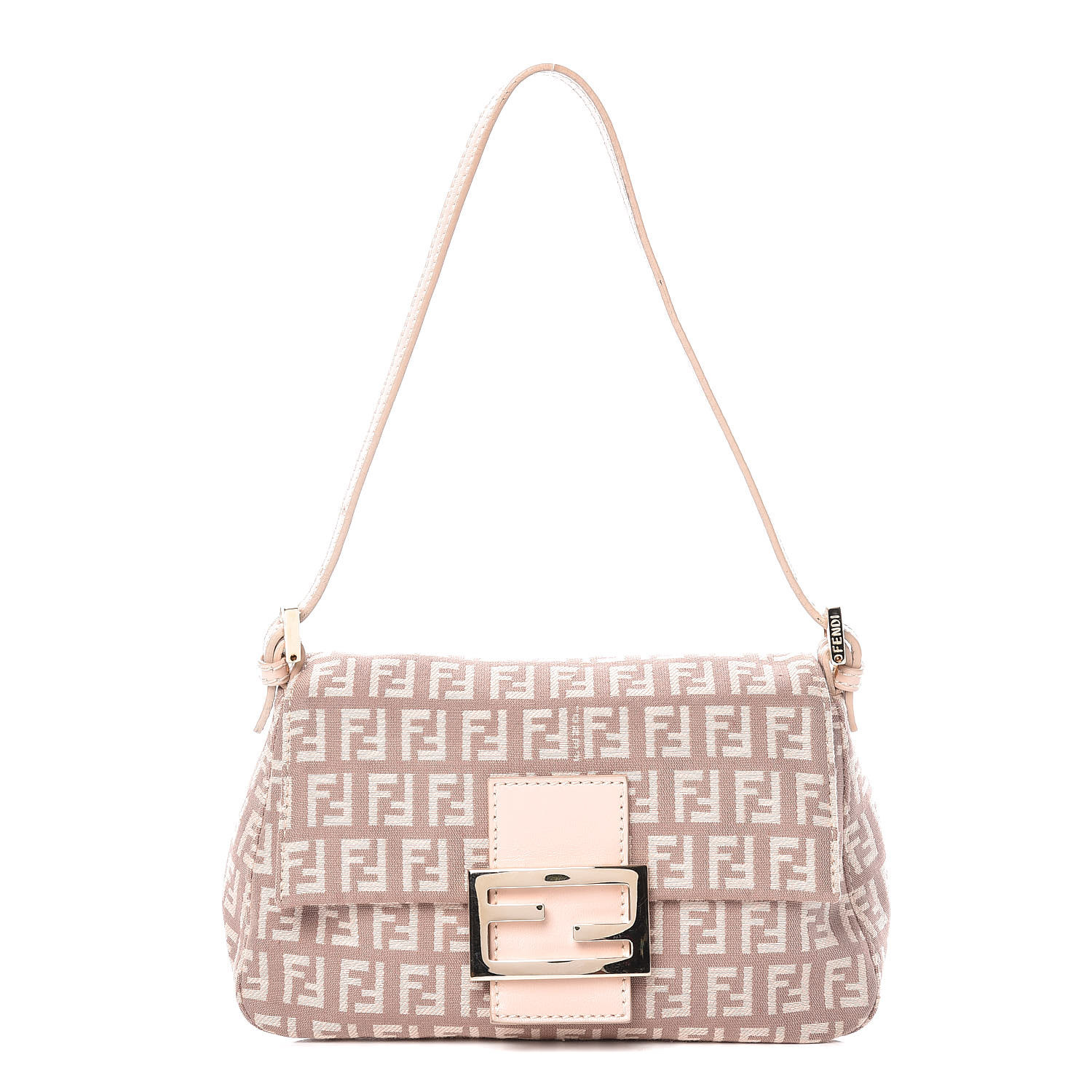 Fendi Brown Zucchino Print Canvas Mini Mama Baguette Bag