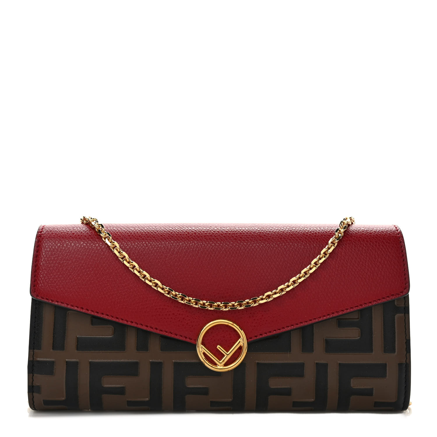 FENDI Vitello Cruise F is Fendi Bi-Color FF 1974 Embossed