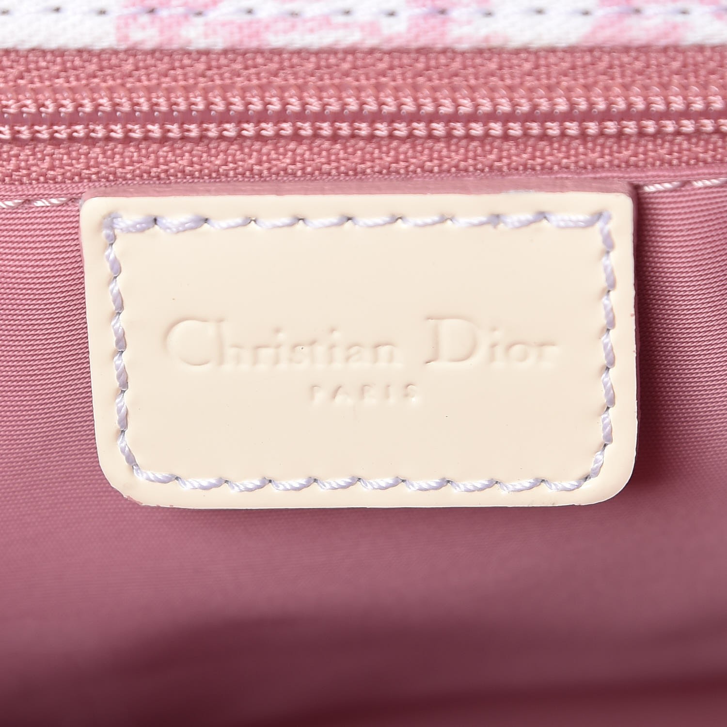 CHRISTIAN DIOR Canvas Monogram Floral Chain Shoulder Bag