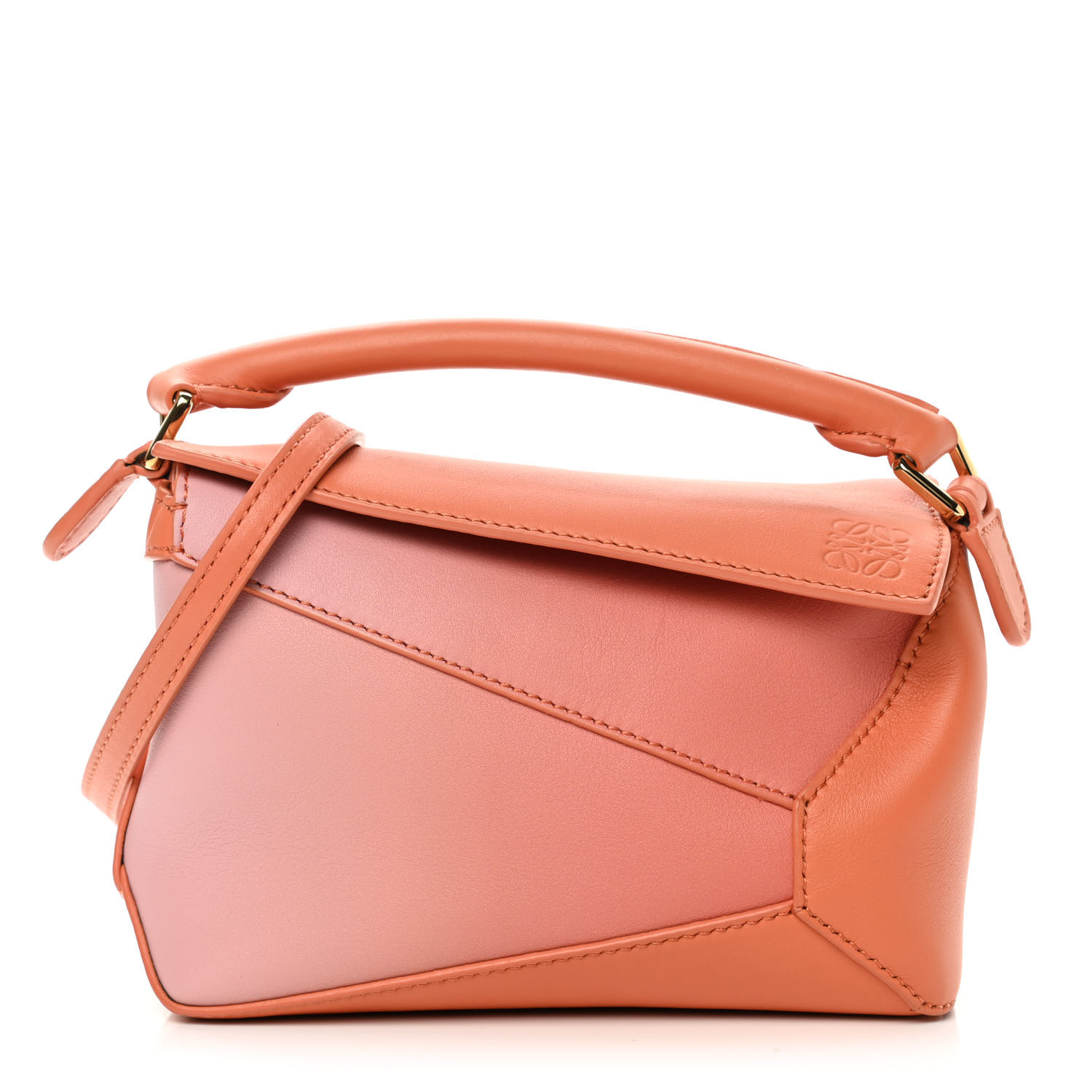 大好き Paula's Calfskin LOEWE Ibiza Orange Bag Puzzle Mini Degrade バッグ