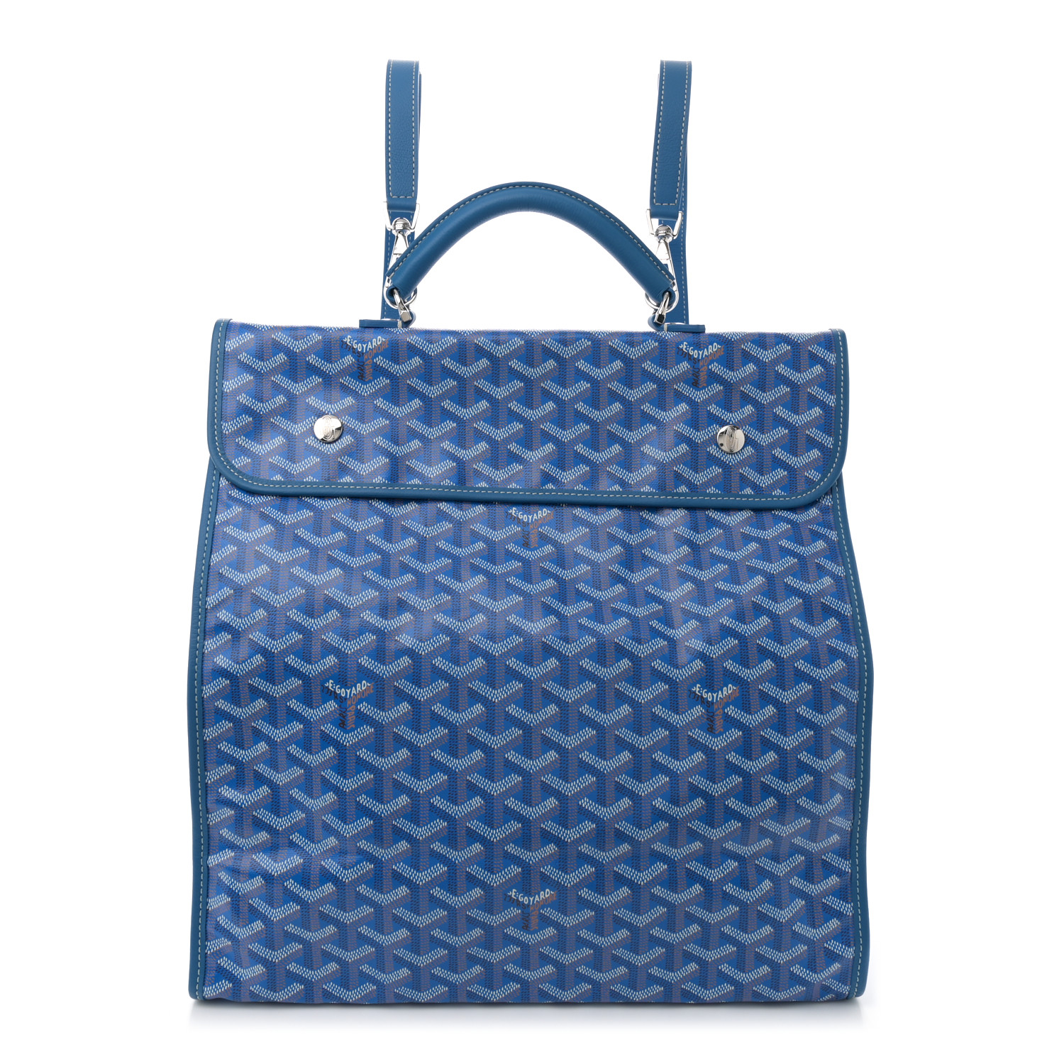 GOYARD Goyardine Saint Leger Soft Briefcase Backpack Sky