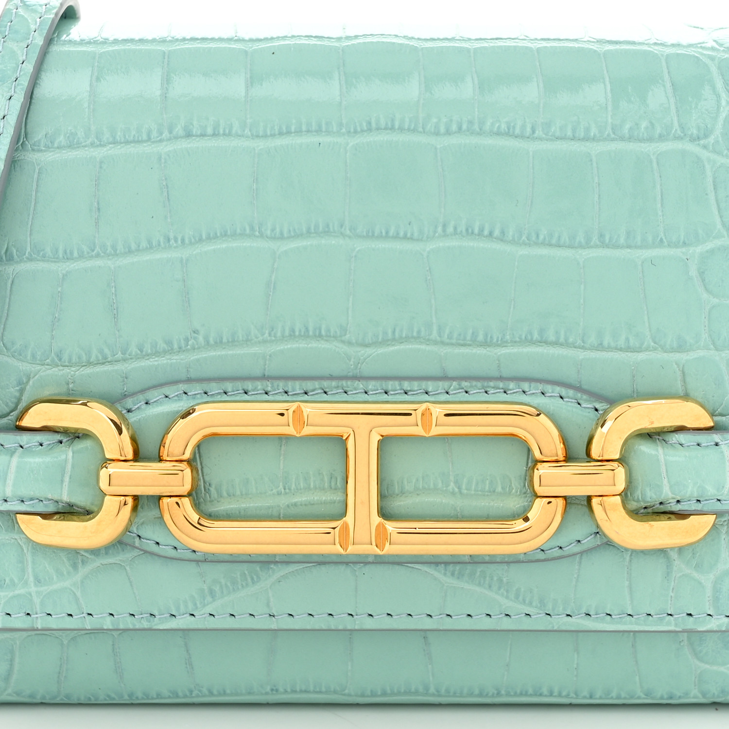 TOM FORD Calfskin Crocodile Embossed Mini Whitney Shoulder