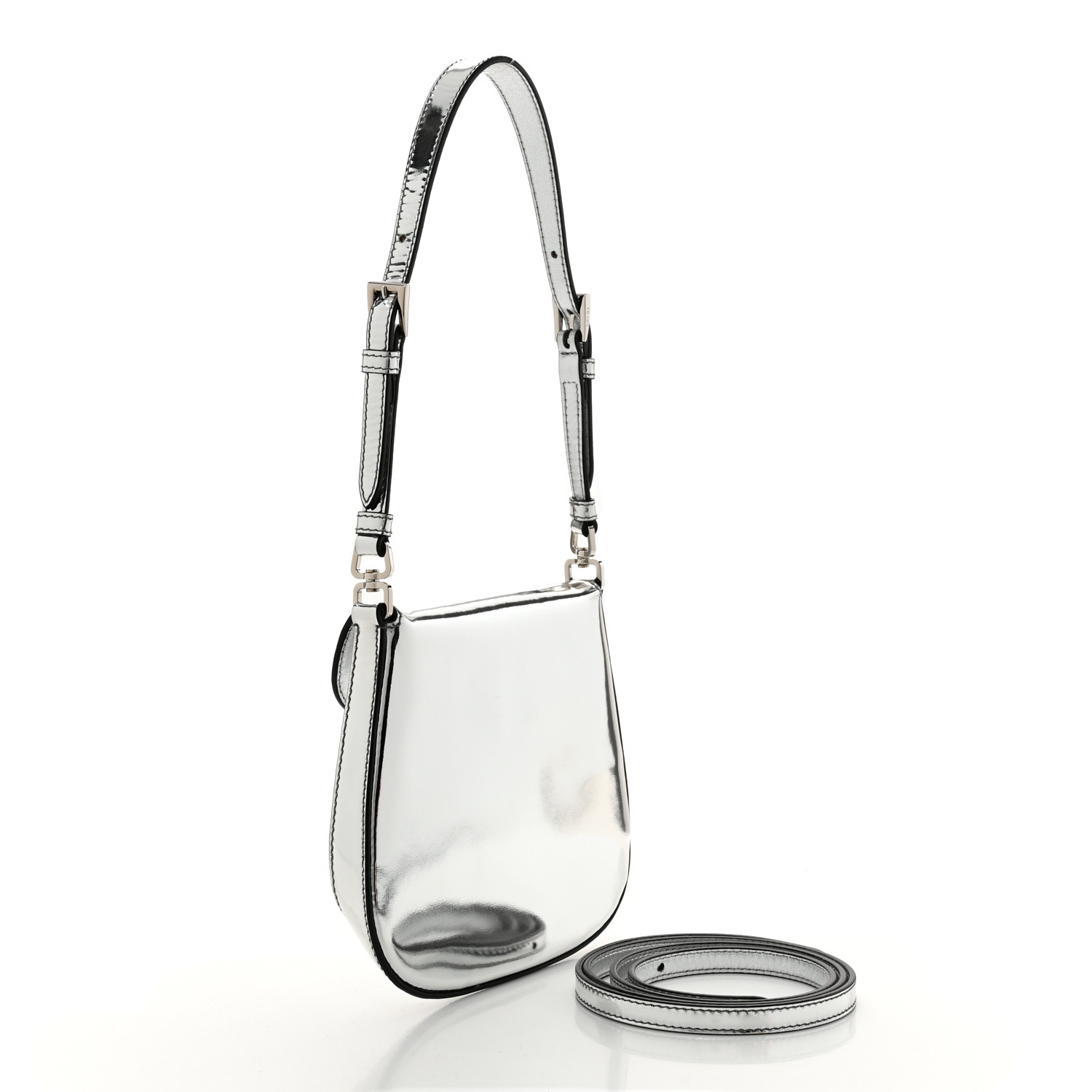 PRADA Spazzolato Mini Cleo Flap Adjustable Strap Shoulder