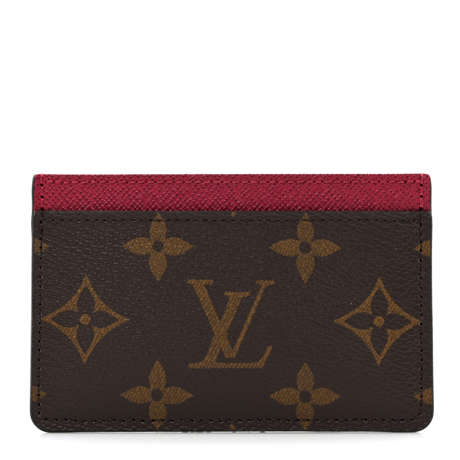 【Louis Vuitton】 Card Holder Monogram Fuchsia LOUIS VUITTON Monogram Card Holder Fuchsia 1694028