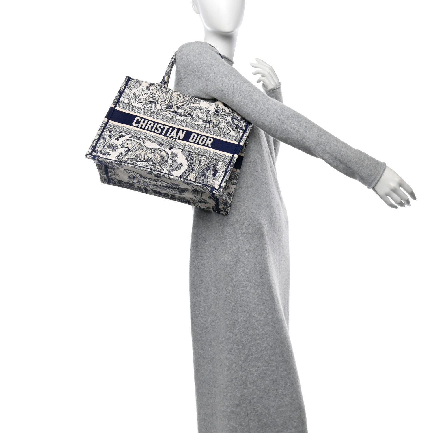 CHRISTIAN DIOR Canvas Embroidered Medium Dioriviera Toile De