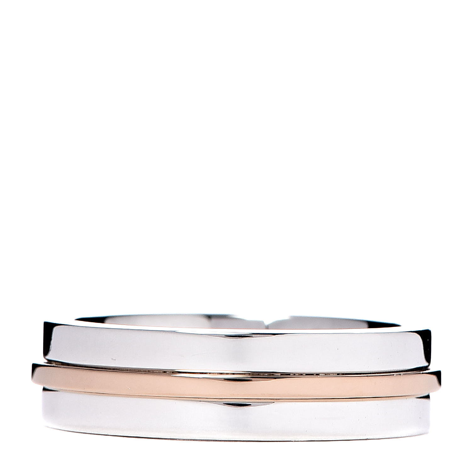 TIFFANY Sterling Silver 18K Rose Gold Tiffany T Wide Band