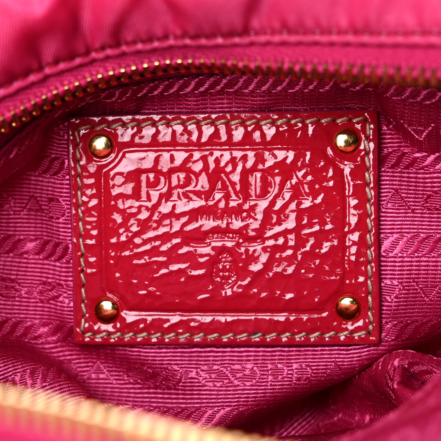 PRADA Tessuto Nylon Vela Saffiano Necessaire Wristlet Pouch