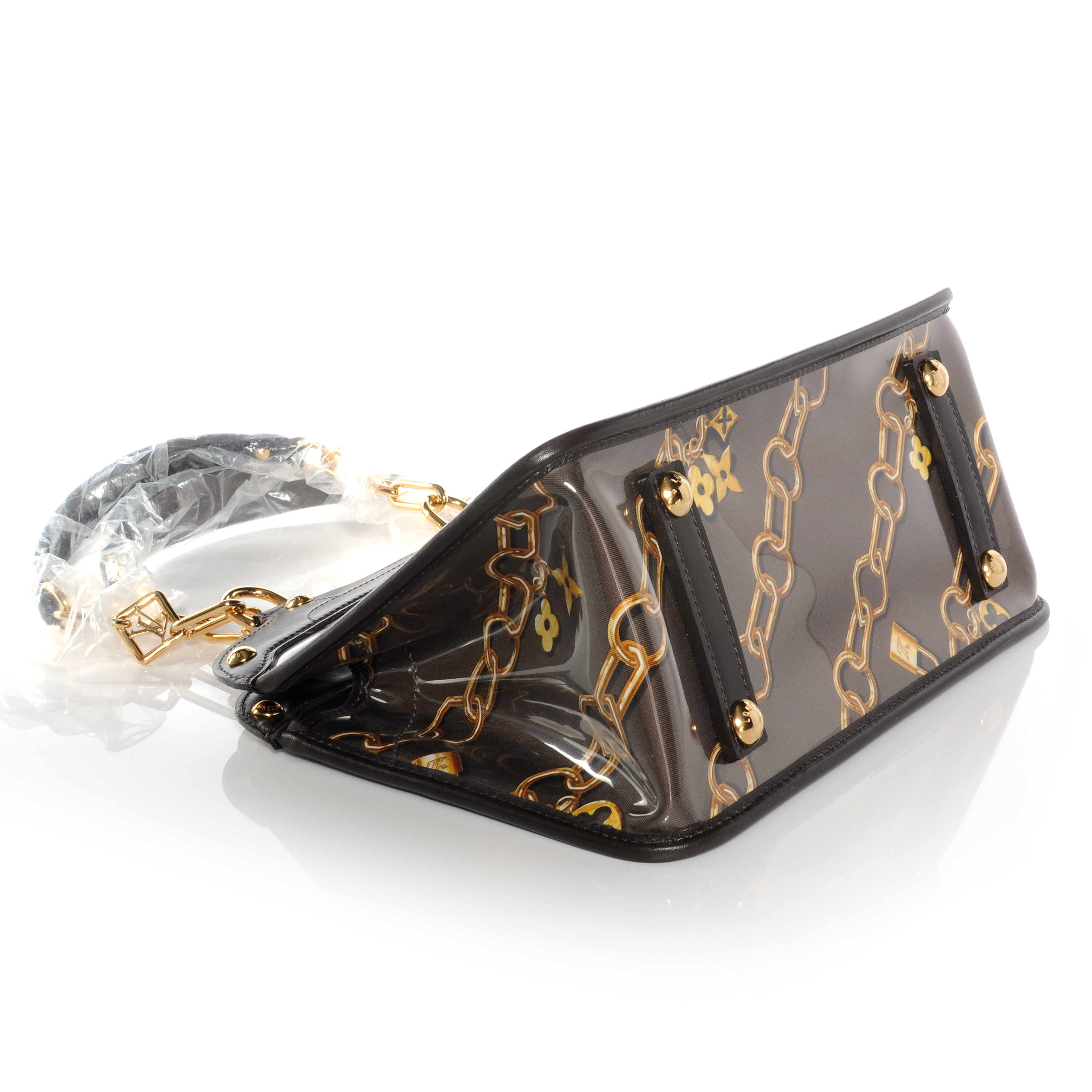 LOUIS VUITTON Monogram Charms Cabas Bag Brown 43188