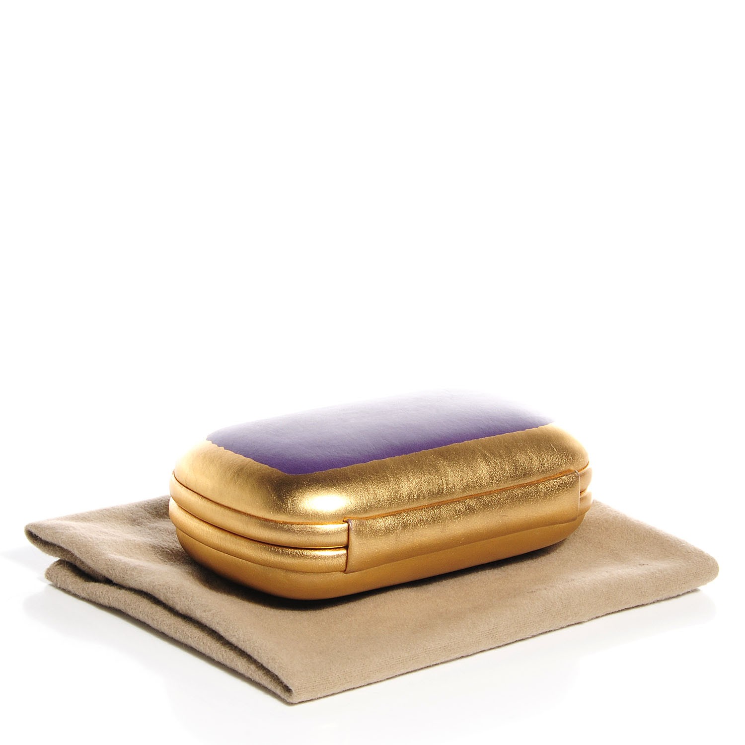 【ラグジュアリー】ボッテガ・ヴェネタ ラムレザーミュール Knot BOTTEGA VENETA Gilded Waxed Leather Knot Clutch Purple