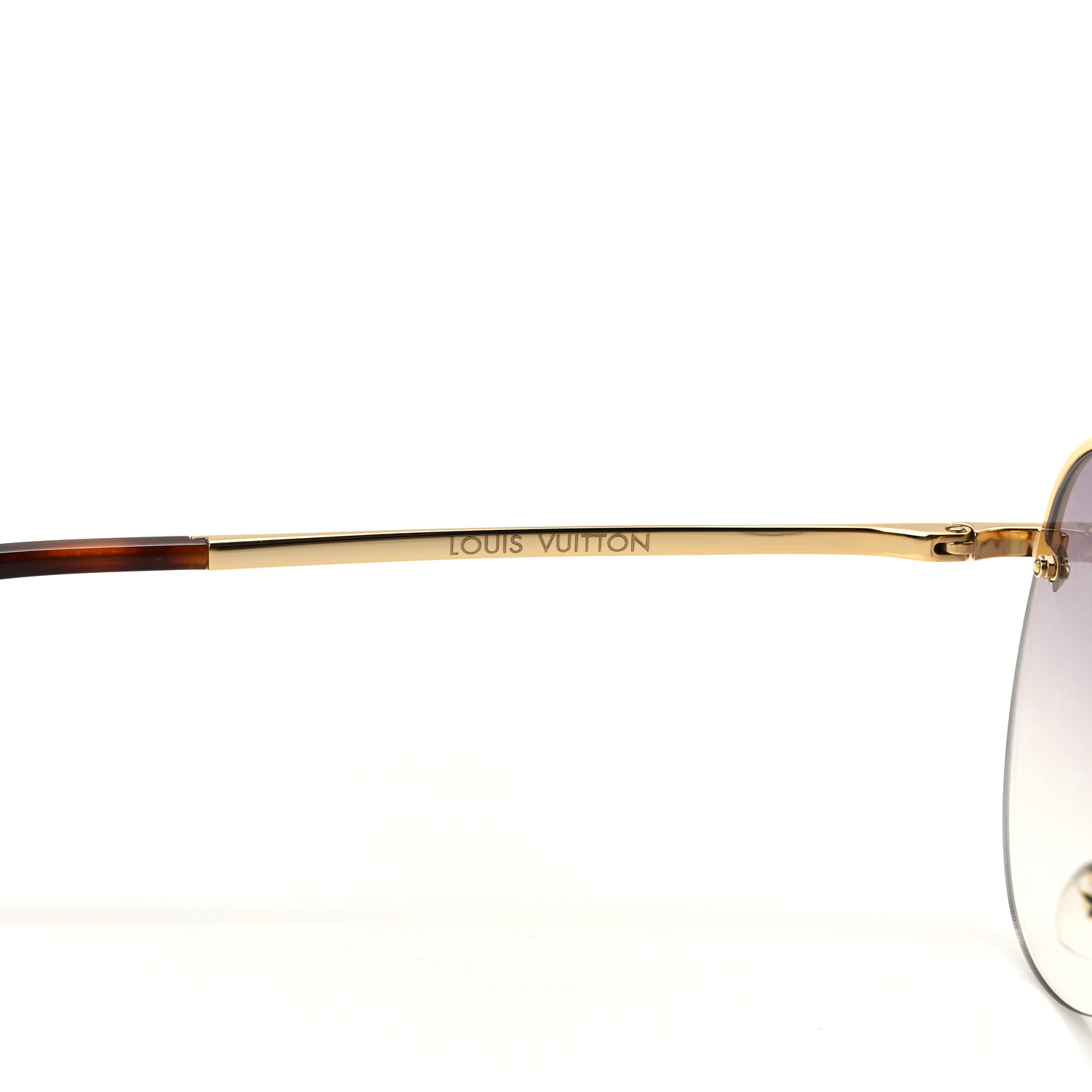LOUIS VUITTON Grease Mask Sunglasses Z1469U Gold 1504030