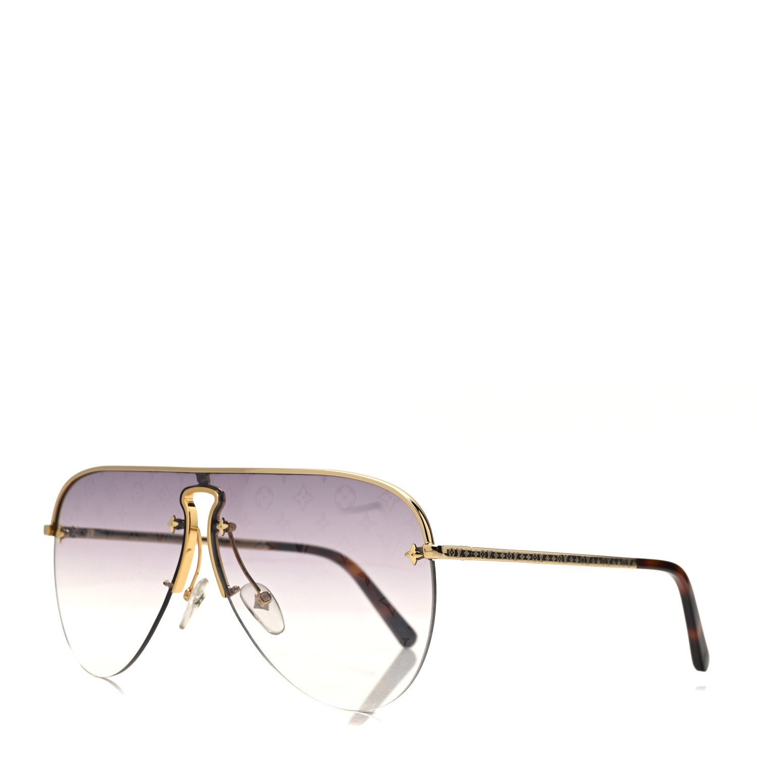 Louis Vuitton おまつさん専用 LOUIS VUITTON Grease Mask Sunglasses Z1469U Gold 1504030