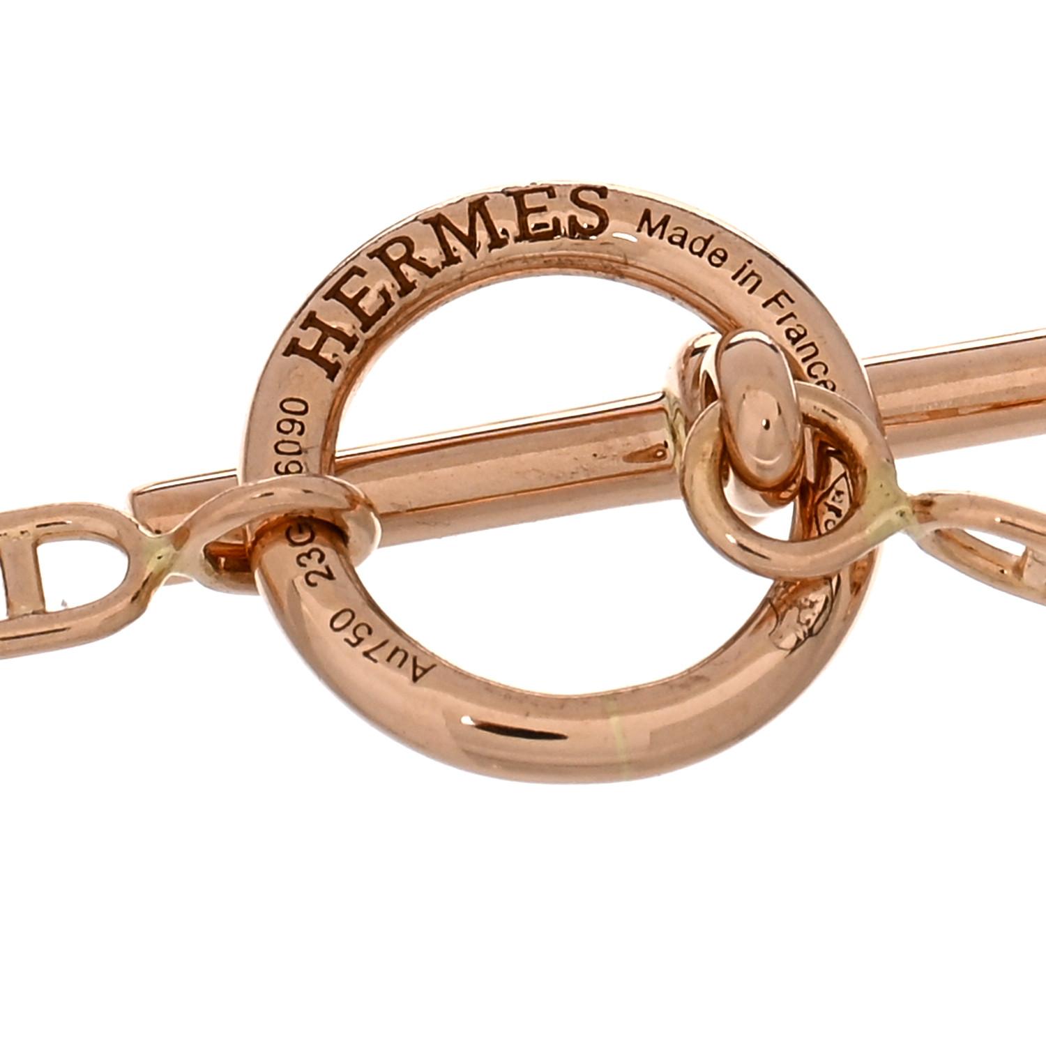HERMES 18K Rose Gold TPM Farandole Bracelet ST 1498017