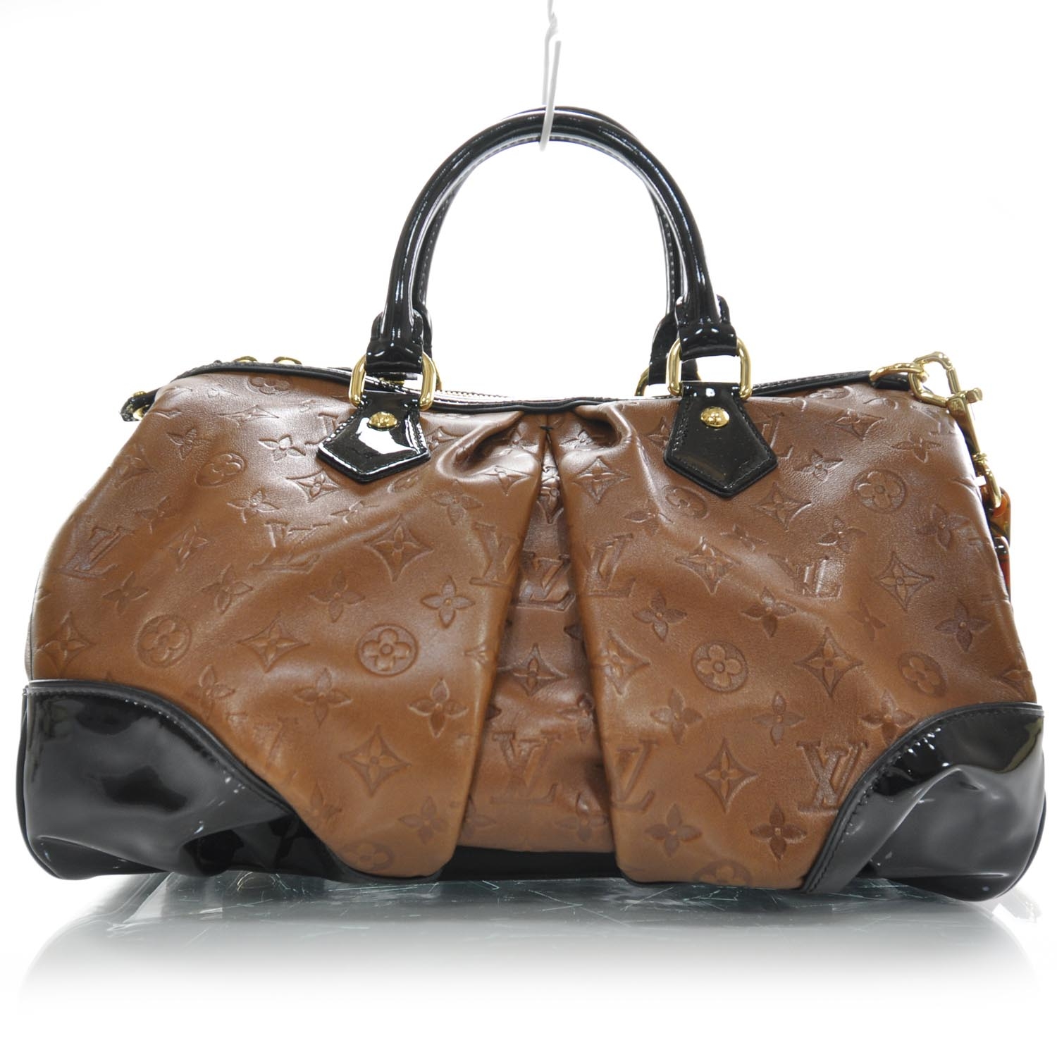ルイヴィトン　スティーブン LOUIS VUITTON Cuir Embossed Monogram Stephen Bag Fauve 26597