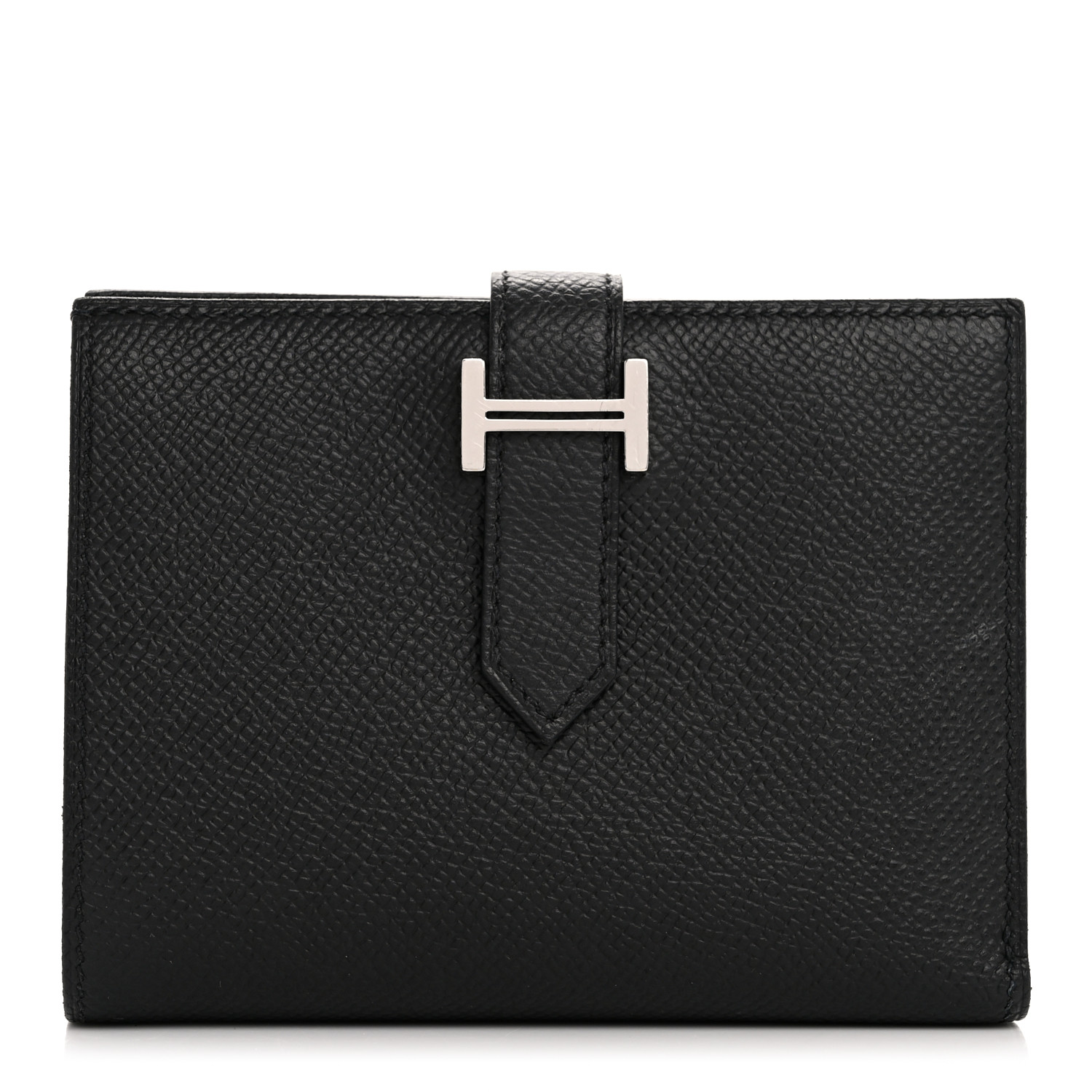 入手困難◆送料込【HERMES】BirdyCharm EpsomOstrich MysoreMilo HERMES Epsom Bearn Compact Wallet Black 1640957 | FASHIONPHILE