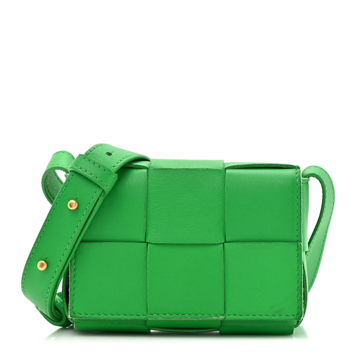 BOTTEGA VENETA Lambskin Maxi Intrecciato Extra Mini Cassette