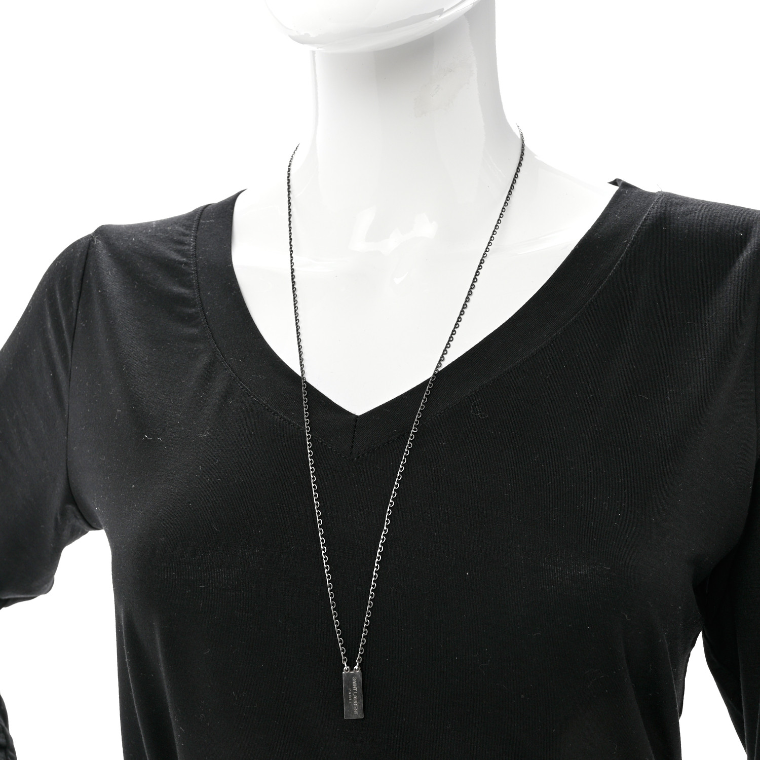 SAINT LAURENT Tag Necklace 1218537 | FASHIONPHILE