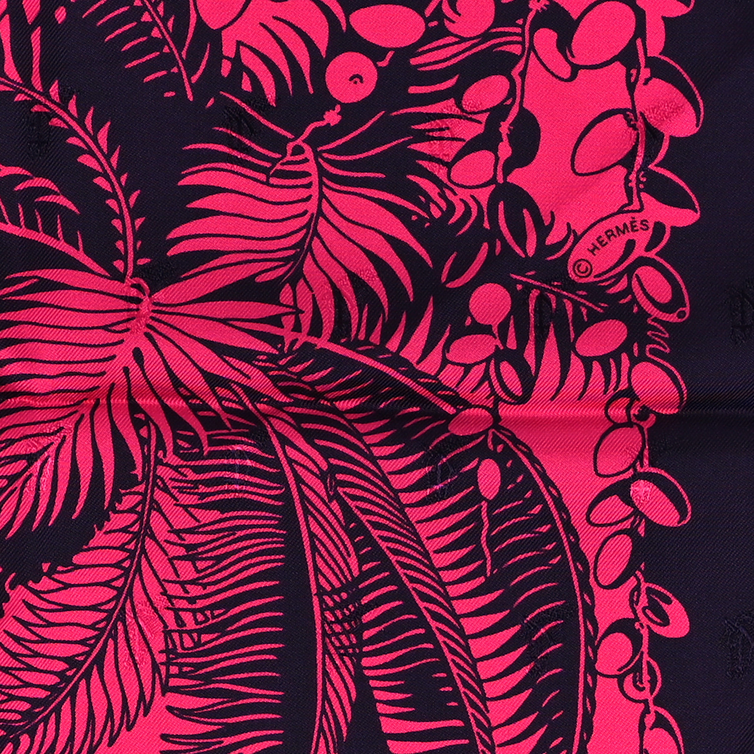 HERMES Silk Mythiques Phoenix Tattoo Scarf 70 Rose Vif