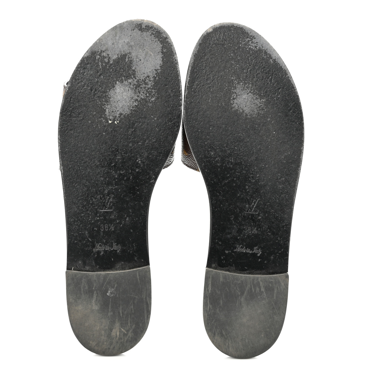 LOUIS VUITTON Monogram Lock It Flat Mule 38.5 1213362