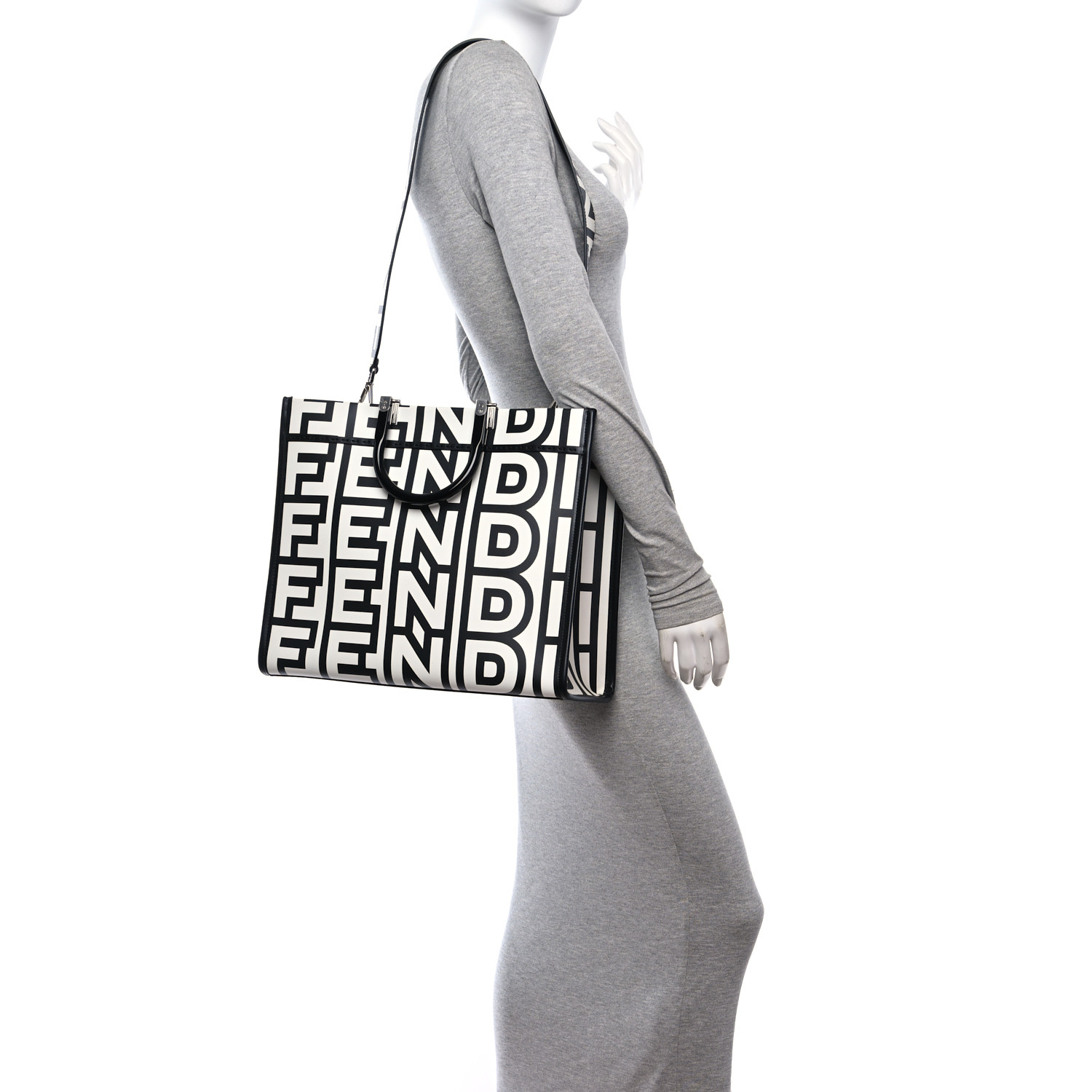 SALE★FENDI Marc Jacobs サンシャイン ショッパー FENDI X MARC JACOBS Vitello King Logo Print Medium Fendi