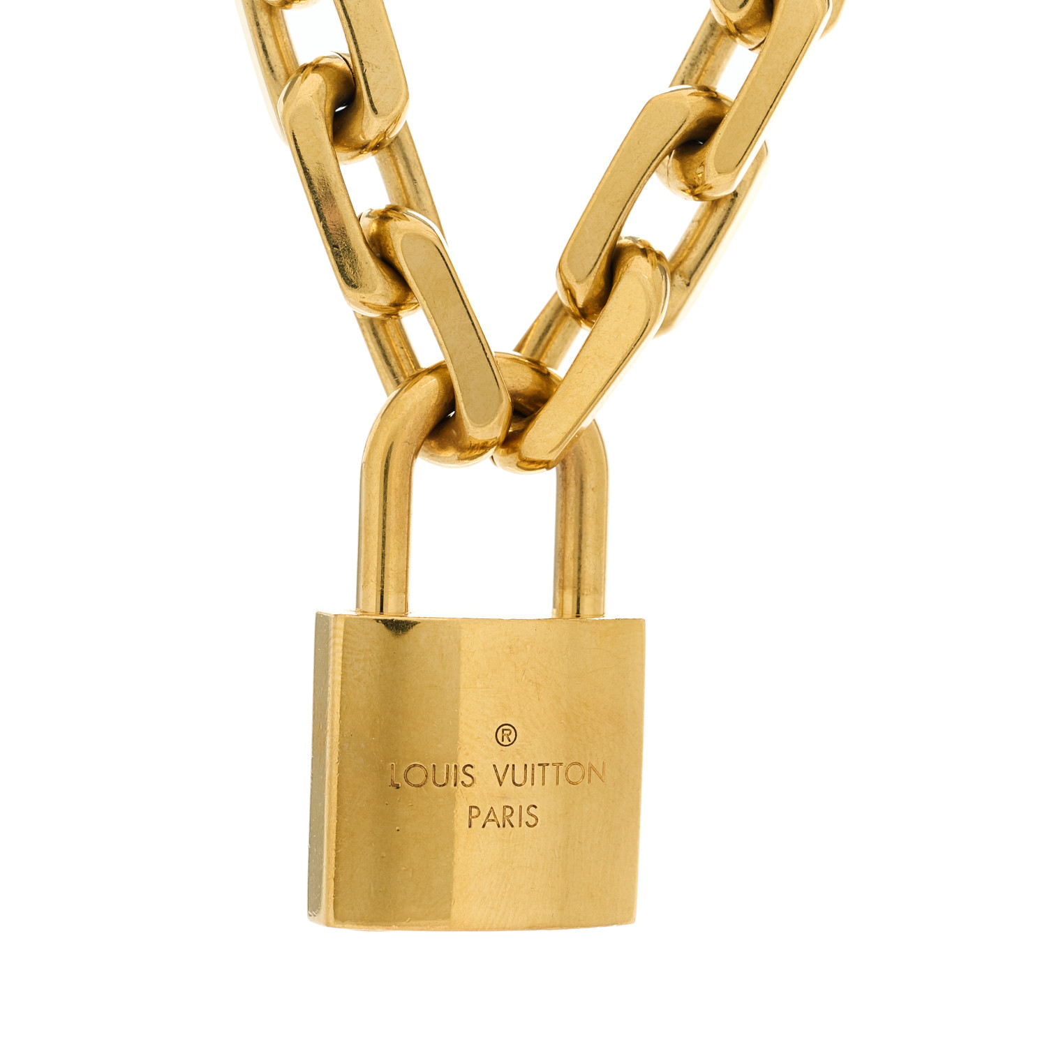 LOUIS VUITTON LV Edge Necklace Cadenas Gold 1576710