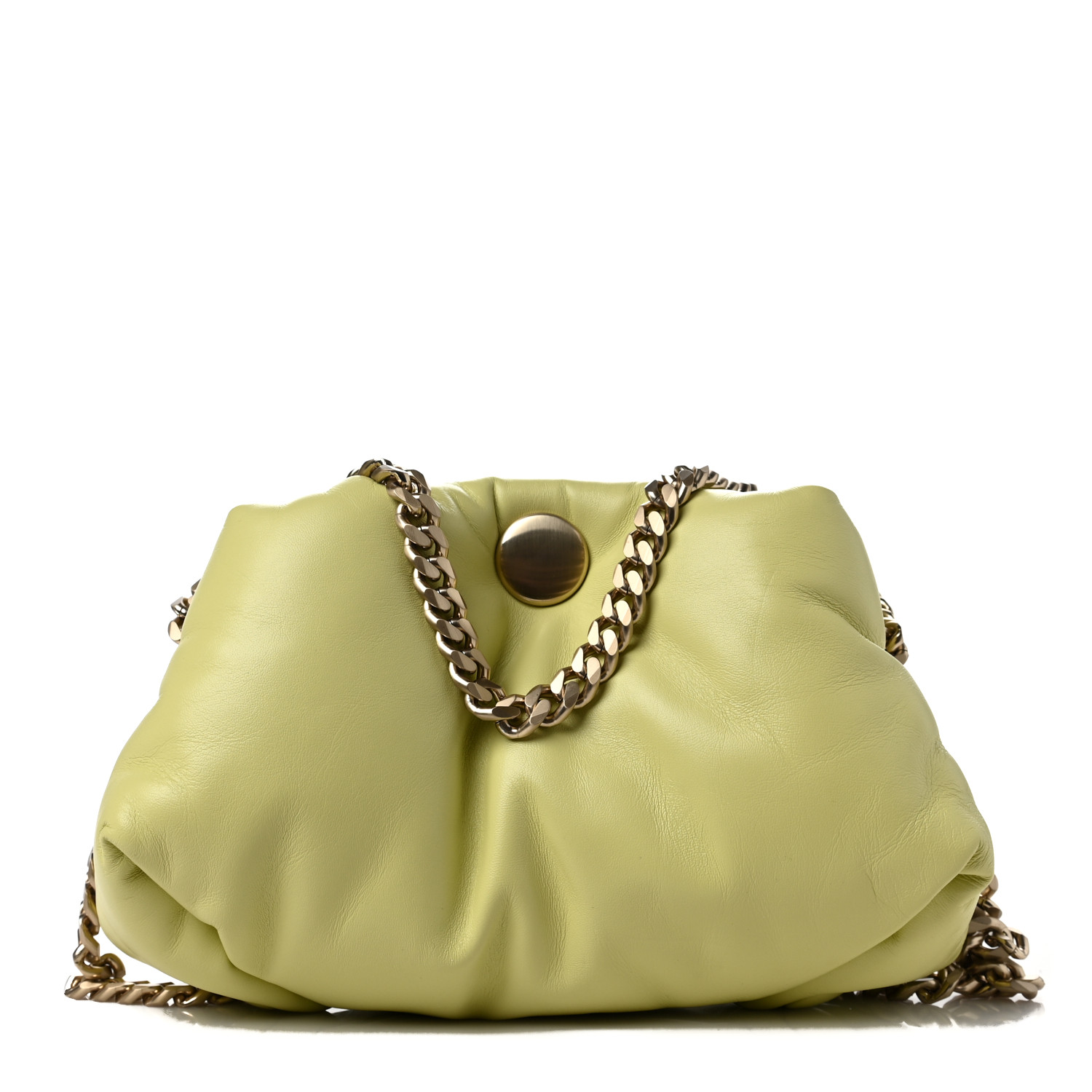 PROENZA SCHOULER Lambskin Puffy Chain Tobo Bag Pale Green