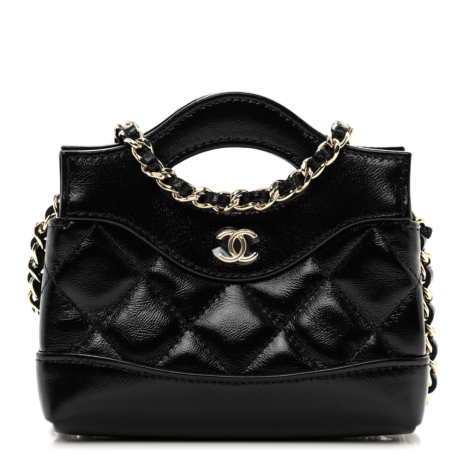 *艶やかレザーで魅せる*【CHANEL】黒モカシン 艶やかレザーで魅せる*【CHANEL】黒モカシン