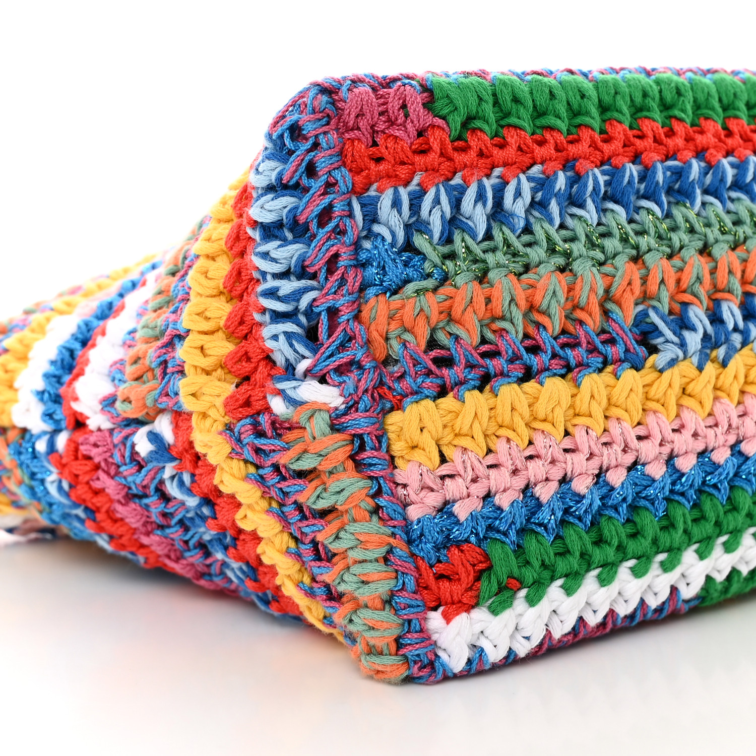 MIU MIU Fabric Crochet Pouch Multicolor 1411247 | FASHIONPHILE