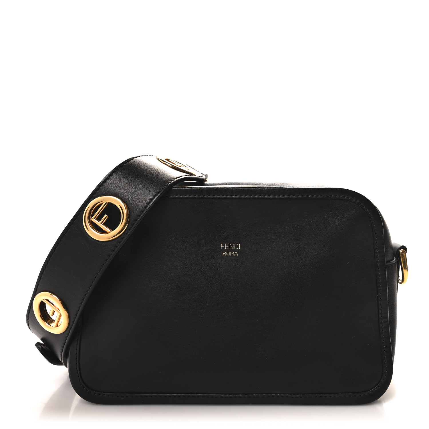 FENDI Vitello Century Opaco F is Fendi Camera Case Black