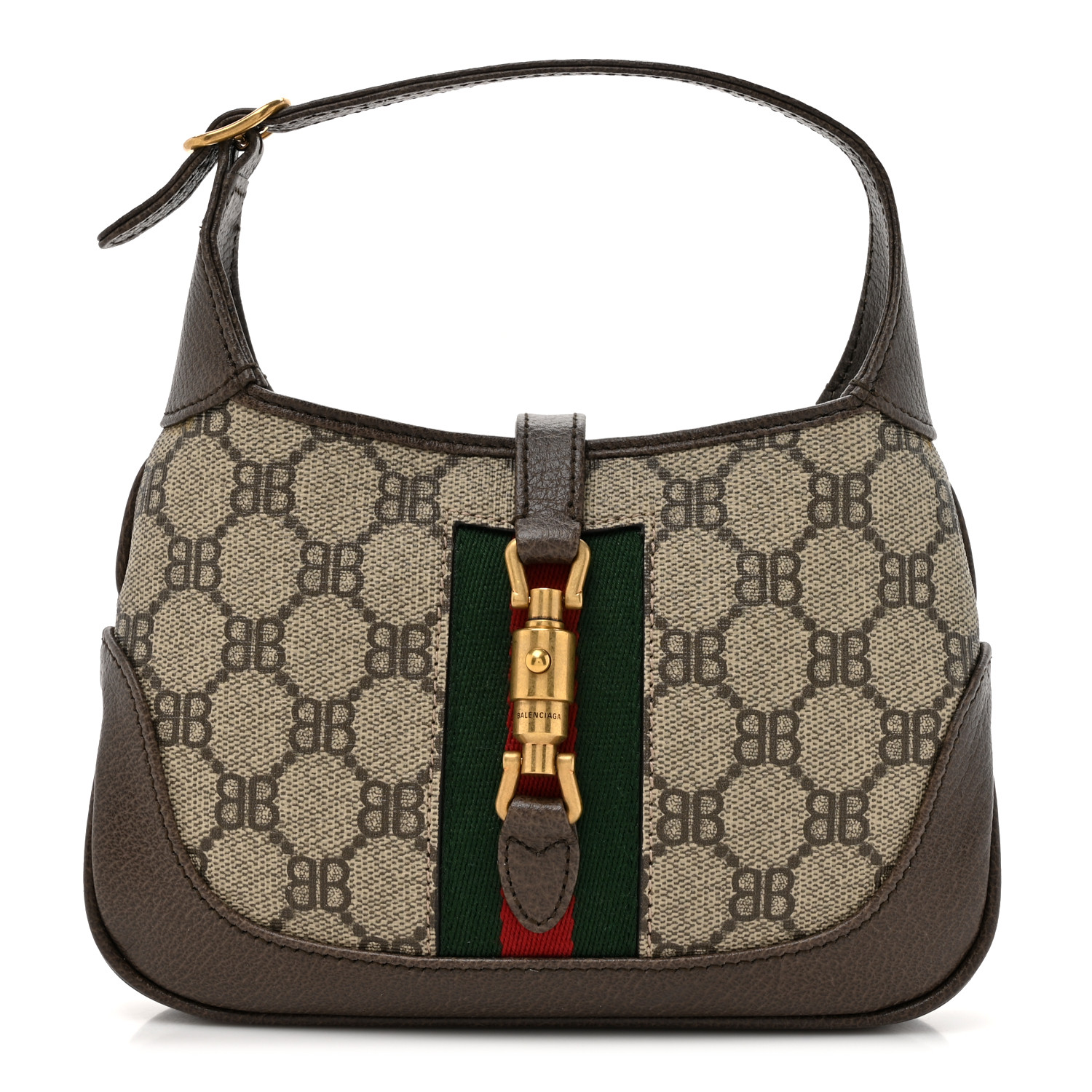 ハンドバッグ BALENCIAGA HAND BAG (8357322ABP8 3503) GUCCI X BALENCIAGA BB Supreme Monogram Calfskin Web Small