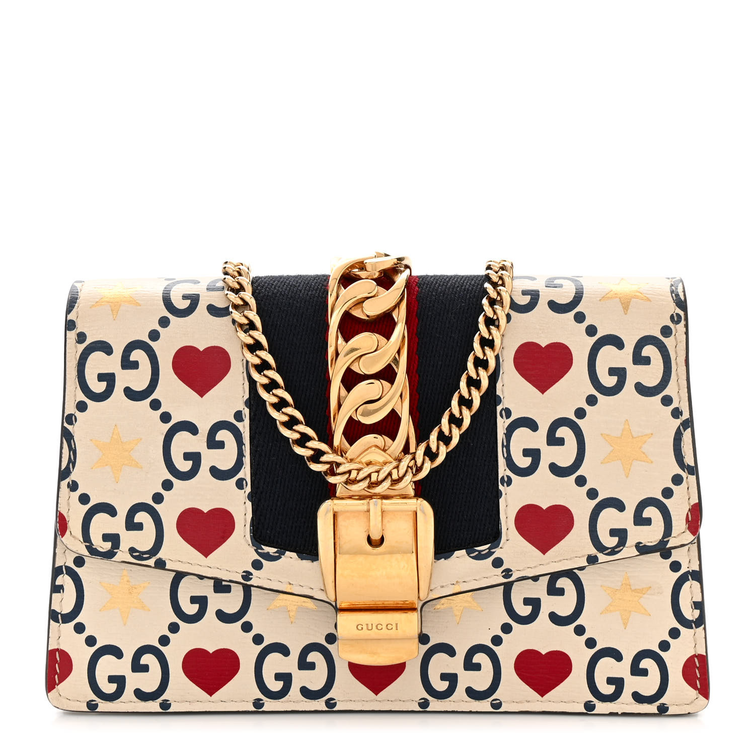 GUCCI シルヴィ バッグ GUCCI Textured Calfskin Valentine's Day Super Mini Sylvie