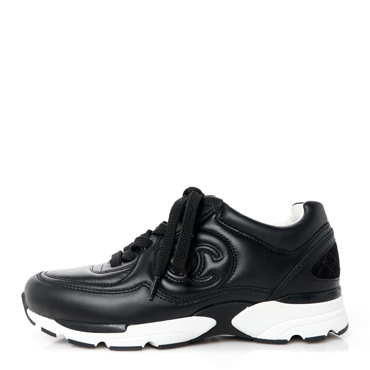 送料込◆入手困難品♪【CHANEL】スニーカー Calfskin & Black CHANEL Calfskin CC Sneakers 35 Black 1550702 | FASHIONPHILE