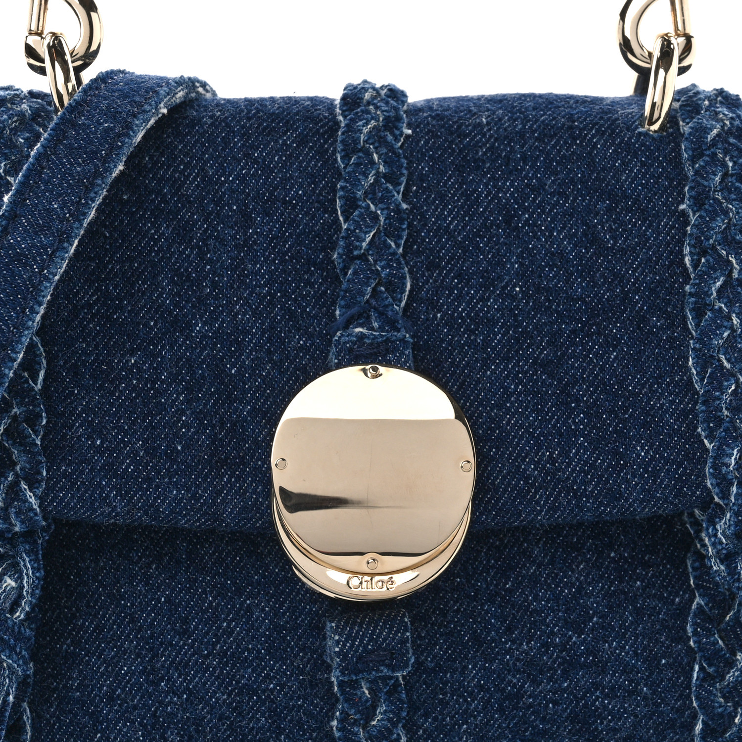 CHLOE Denim Mini Penelope Soft Shoulder Bag Blue 1553522