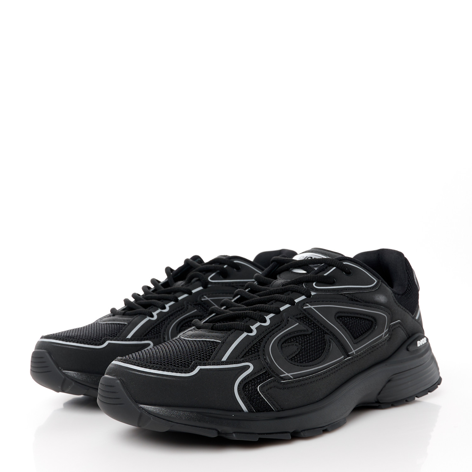 Christian Dior スニーカー 黒 4202223E0026 CHRISTIAN DIOR Technical Mesh Calfskin Mens B30 Sneakers 44