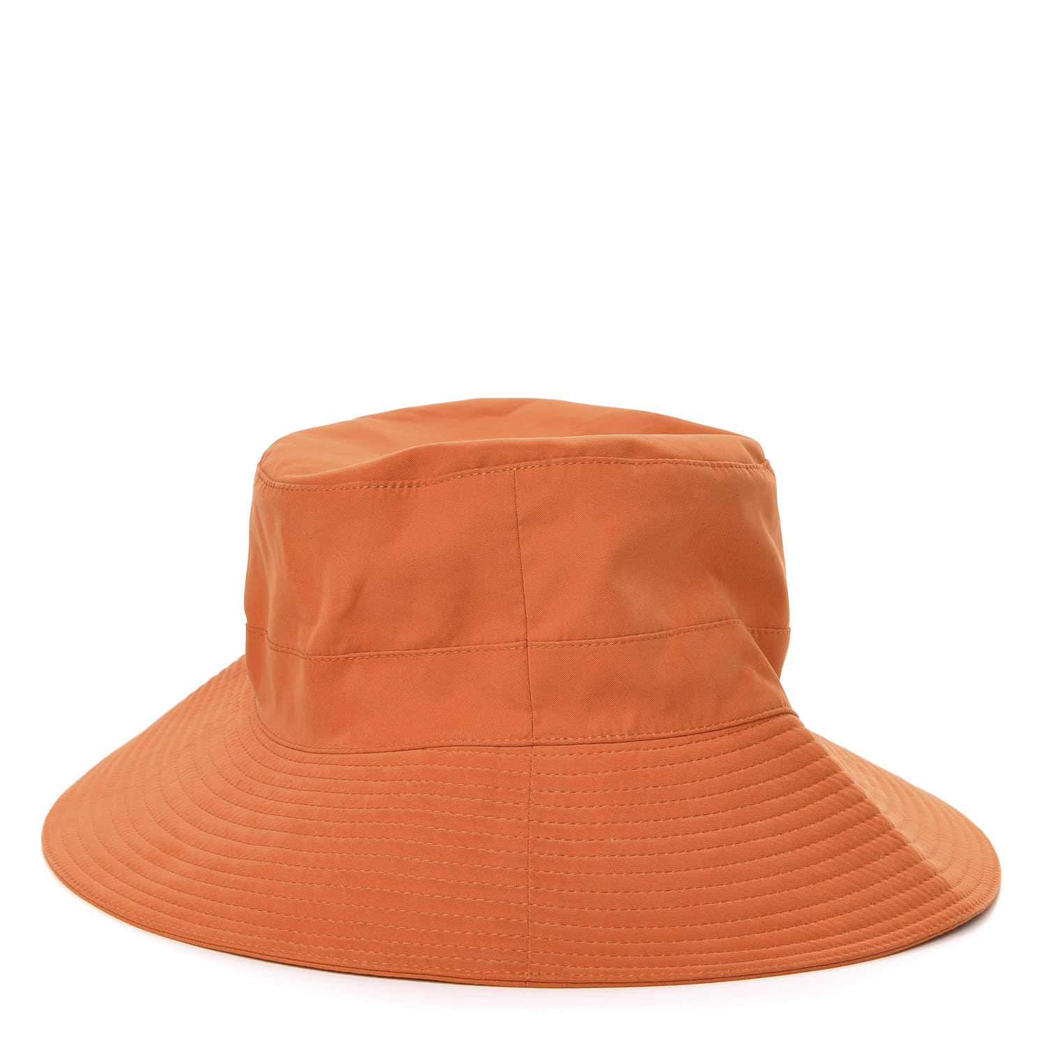 HERMES Polyester Nylon Bucket Hat 56 Orange 647865