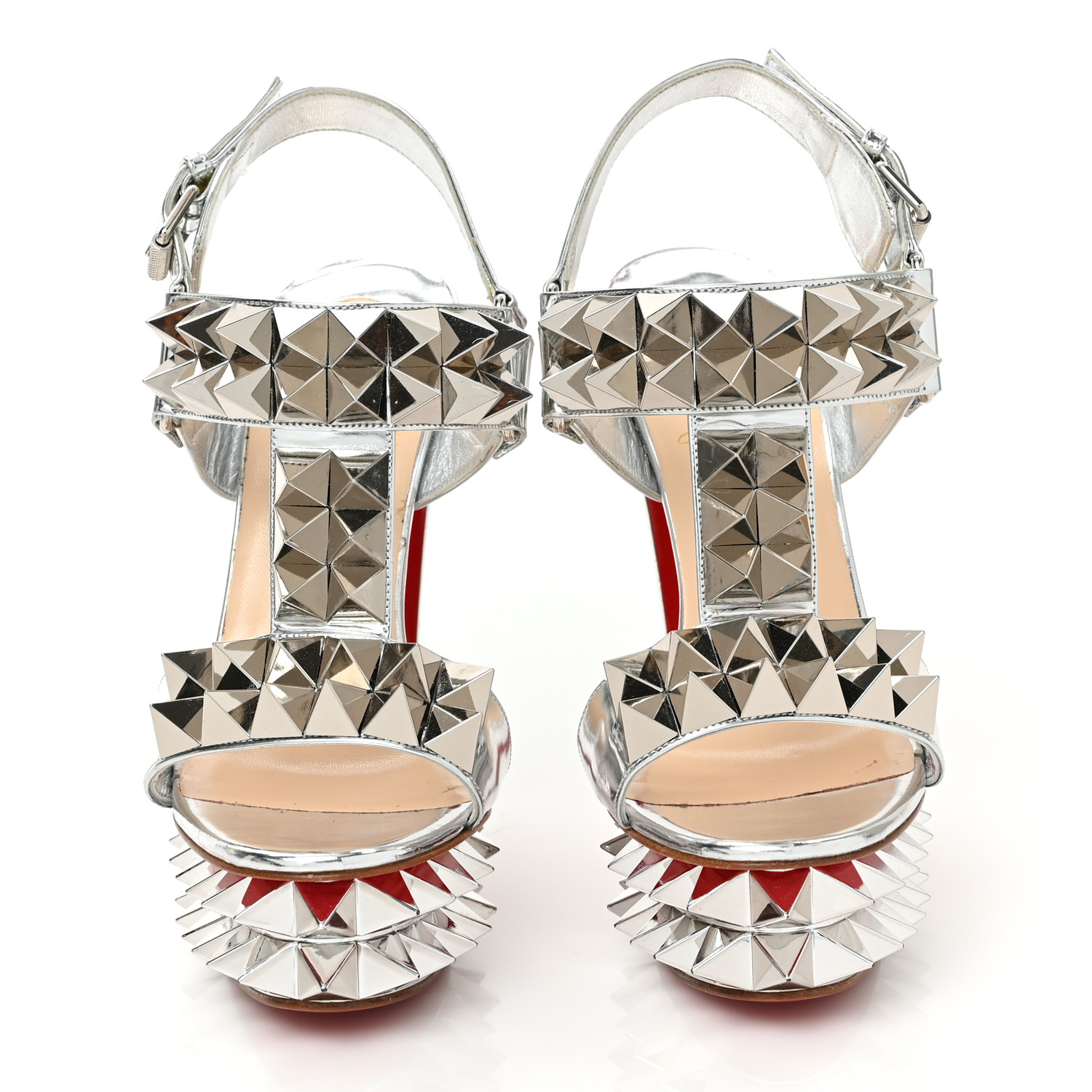CHRISTIAN LOUBOUTIN Metallic Specchio Cybersandale 150 Pumps