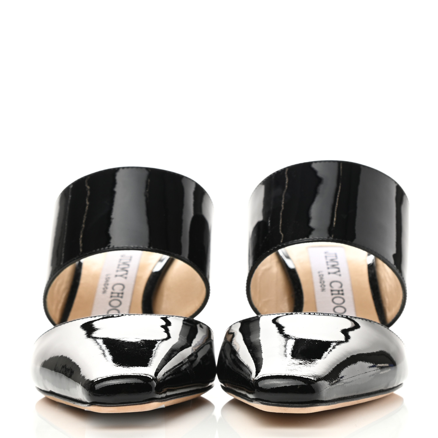 VIP★JIMMY CHOO Hawke 65 スエード ミュール JIMMY CHOO Patent Calfskin Hawke 65 Mules 37 Black 1044891