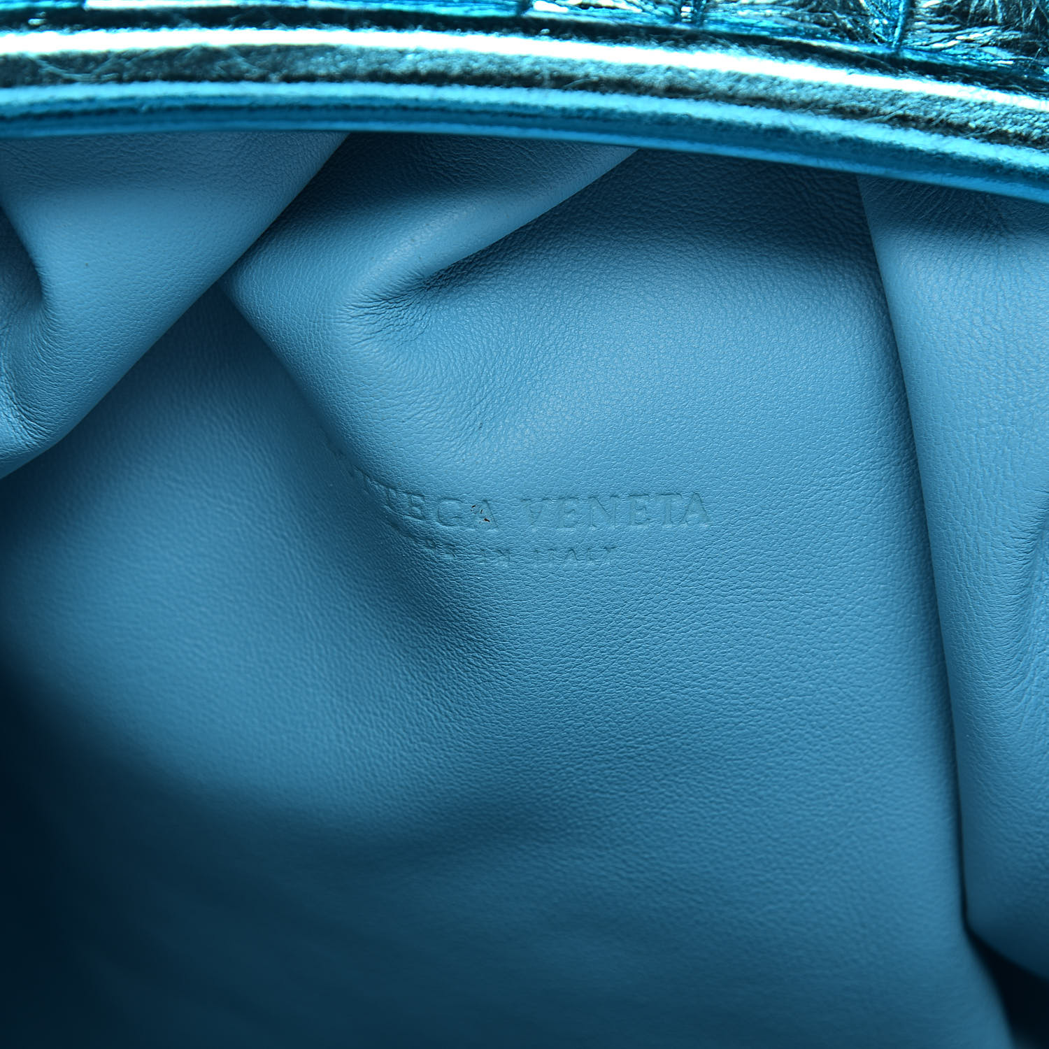 Bottega Veneta 青 アンクレット ボッテガヴェネタ (ボッテガ・ヴェネタ) 三つ折り財布/ミニ財布