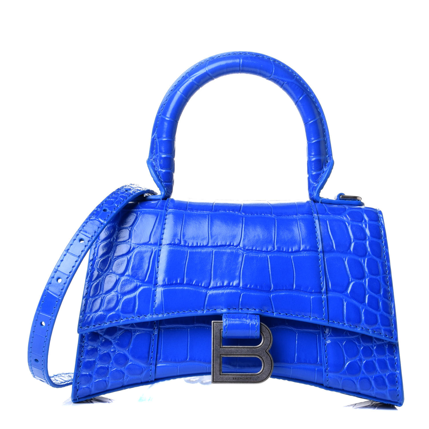 【VIP価格】BALENCIAGA Electric Blue Crocodile Skin Clutch Balenciaga Electric Blue Crocodile Skin Clutch – SEYMAYKA